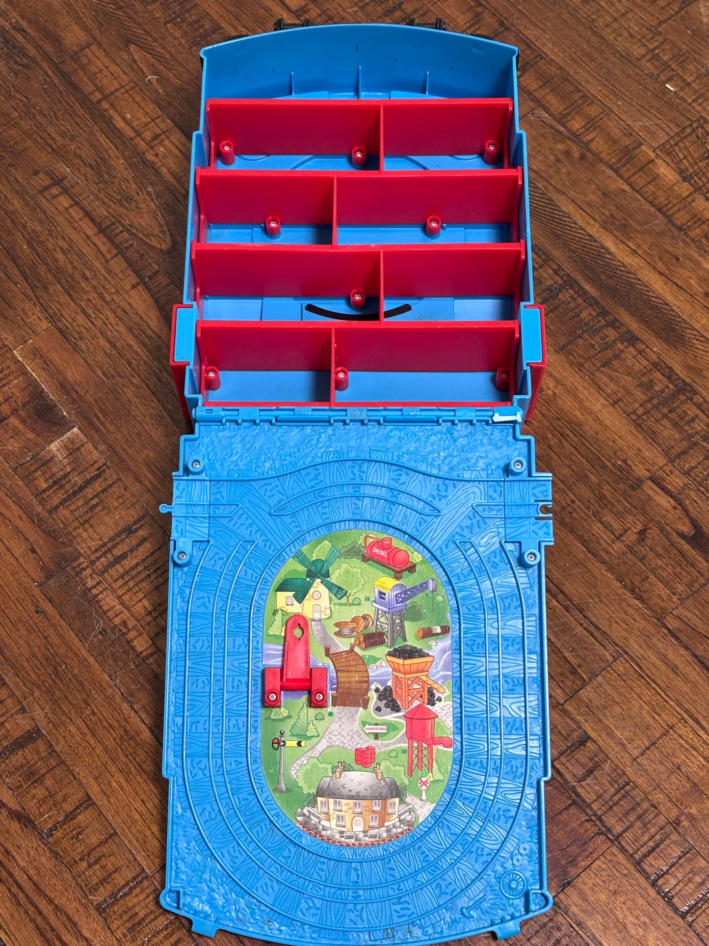 Thomas Friends Tank Engine Toy Train Carrying Travel Case Track Handle 2009 Mattel