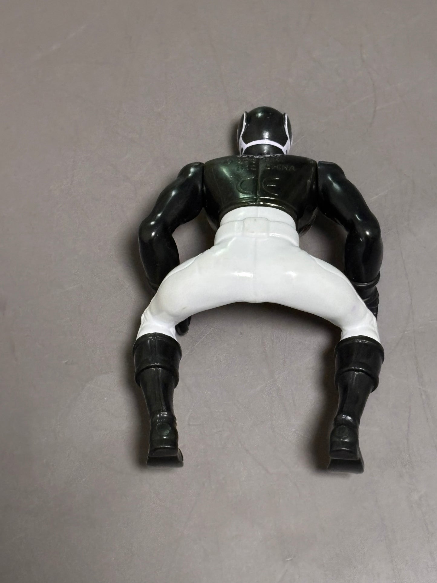 2012 Power Rangers Megaforce Black Ranger Action Figure Sitting Down Position