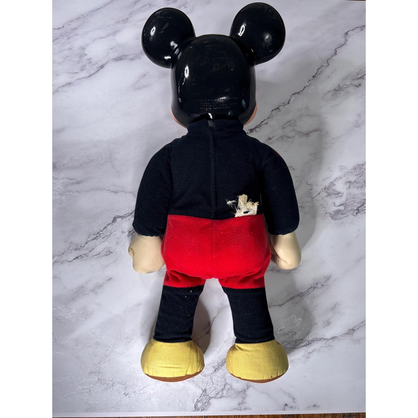 Vintage 1970's Marching Mickey Mouse Hasbro Plush Doll Disney