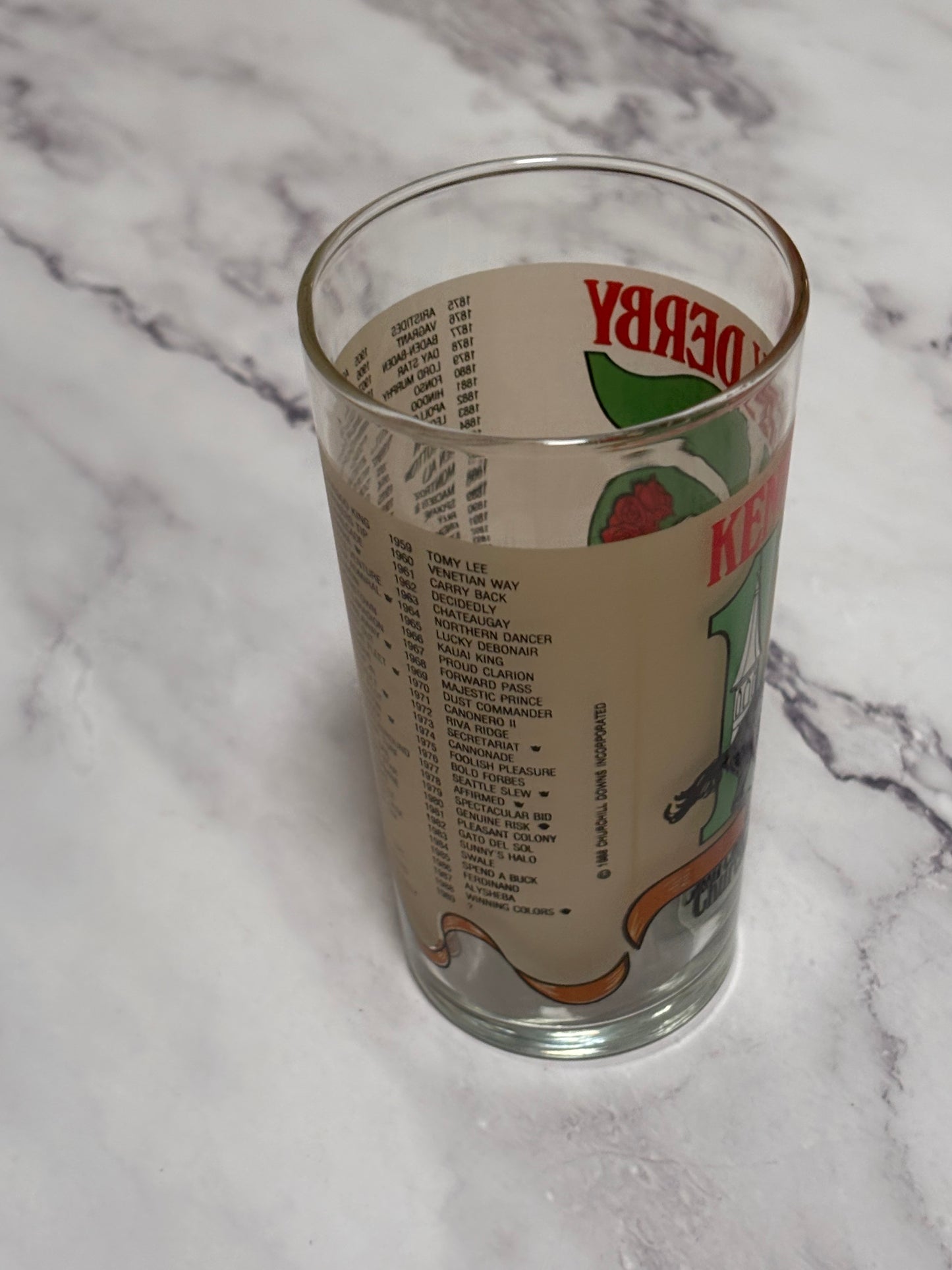 1989 Kentucky Derby Official 115th Churchill Downs Vintage Julep Glass Louisville