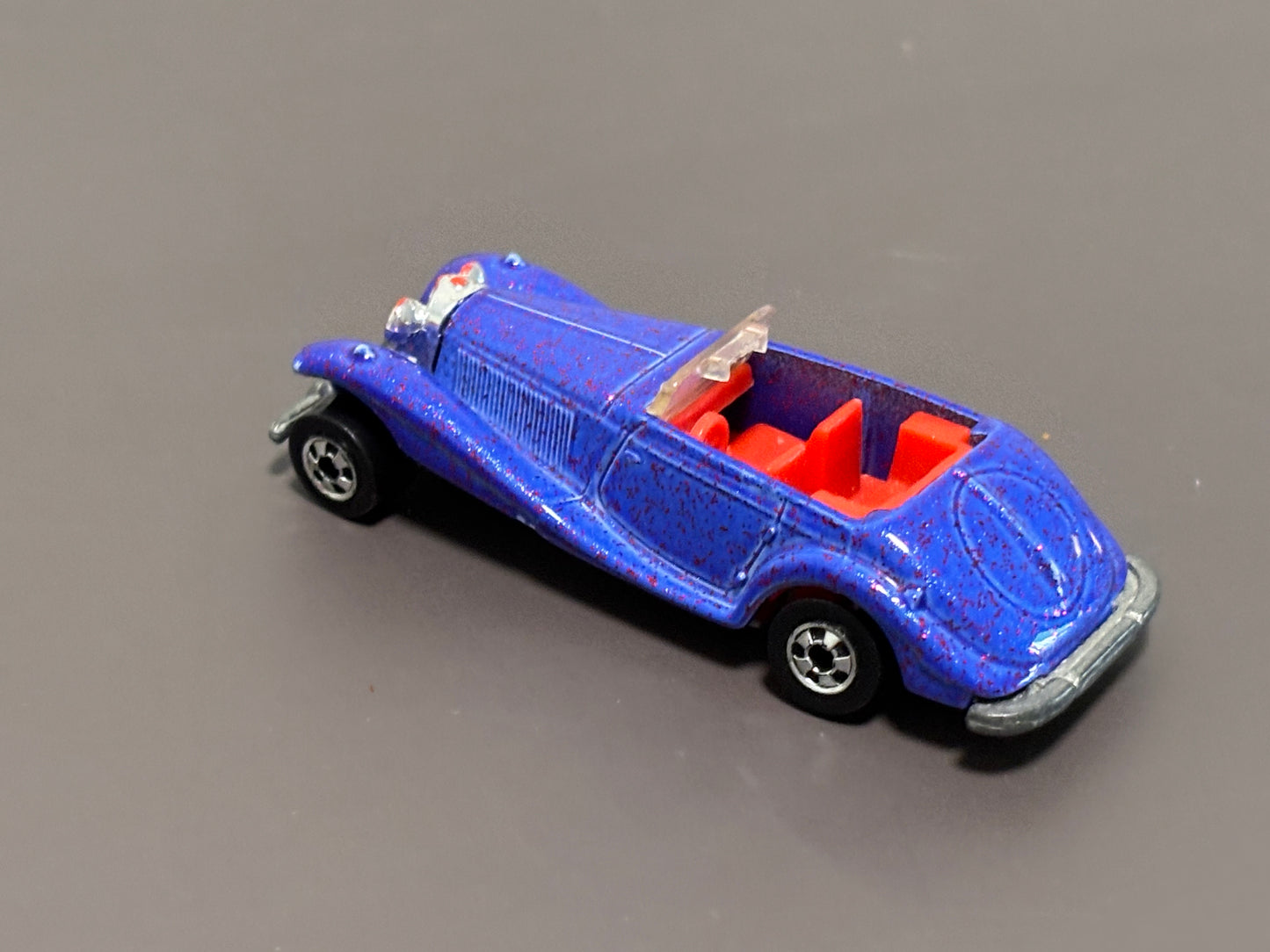 Hot Wheels 1982 Mattel Metallic Blue Mercedes 540K With Red Interior Larry Wood