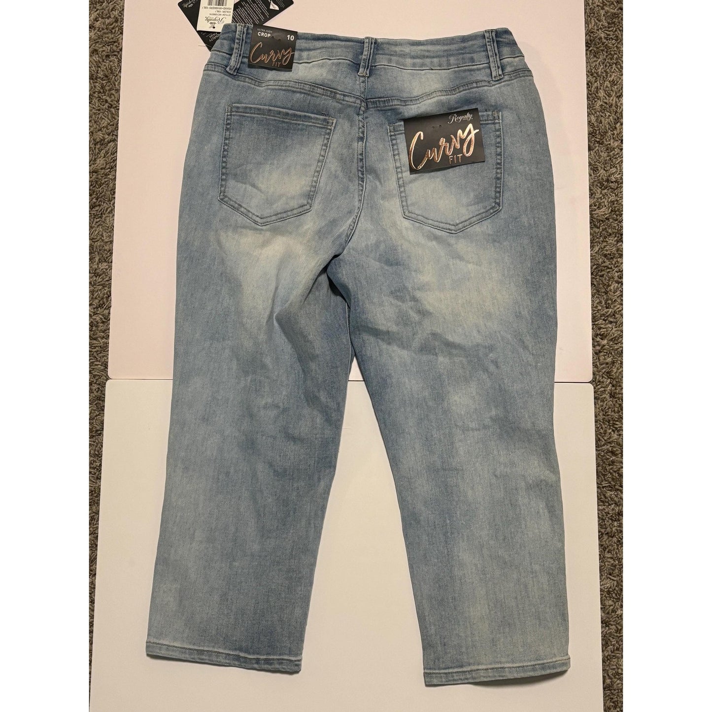 Royalty For Me Women's Curvy Fit Lycra Stretch Blue Jeans Size 10 NWT