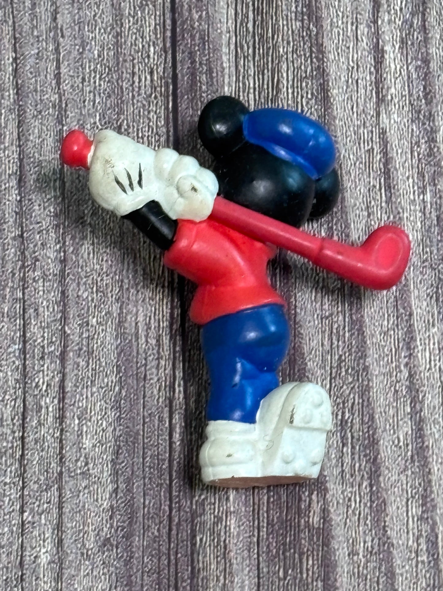 Disney Mickey Mouse Golfing Bullyland Pvc Figure West Germany Vintage Club Hat