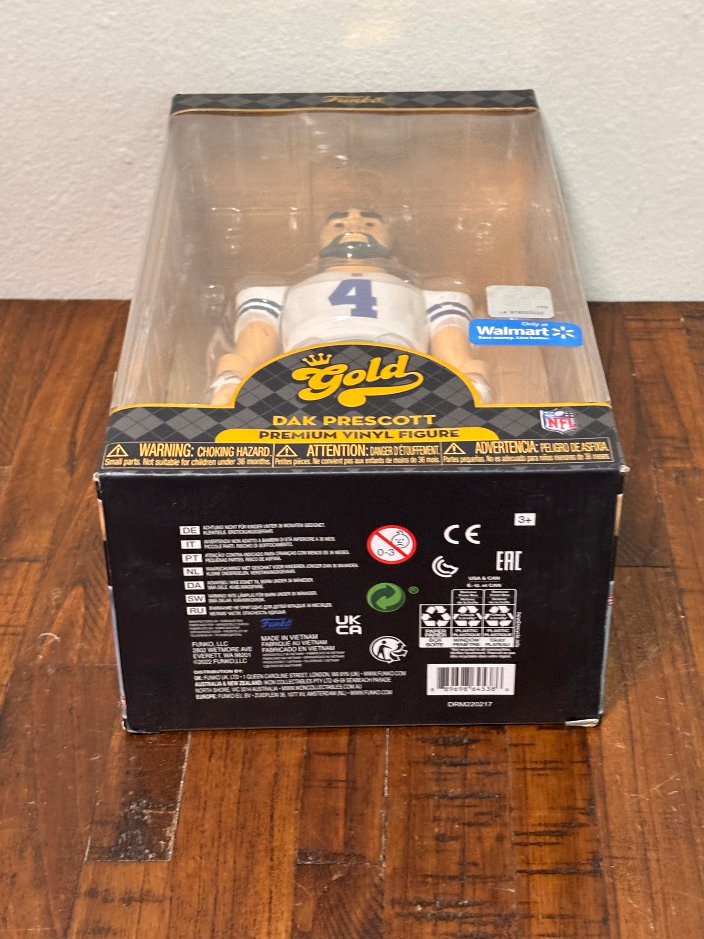 New Funko Pop Premium Gold 12”- Dak Prescott Gold White Jersey Walmart Cowboys