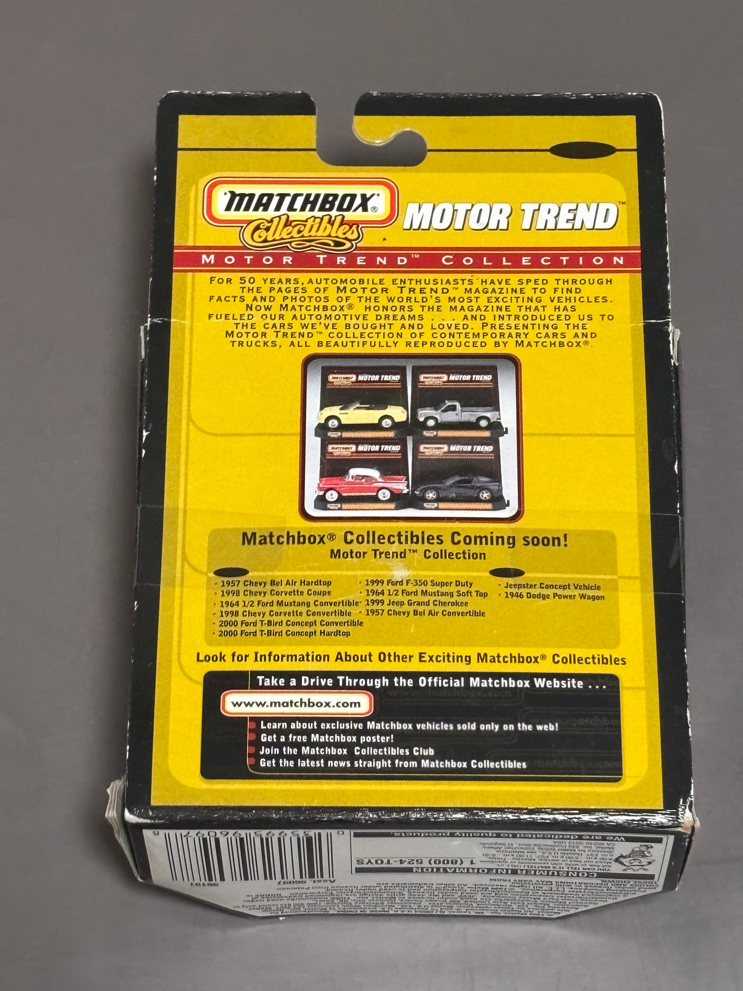 Matchbox Collectibles 1998 Blue Corvette Convertible Motor Trend Collection