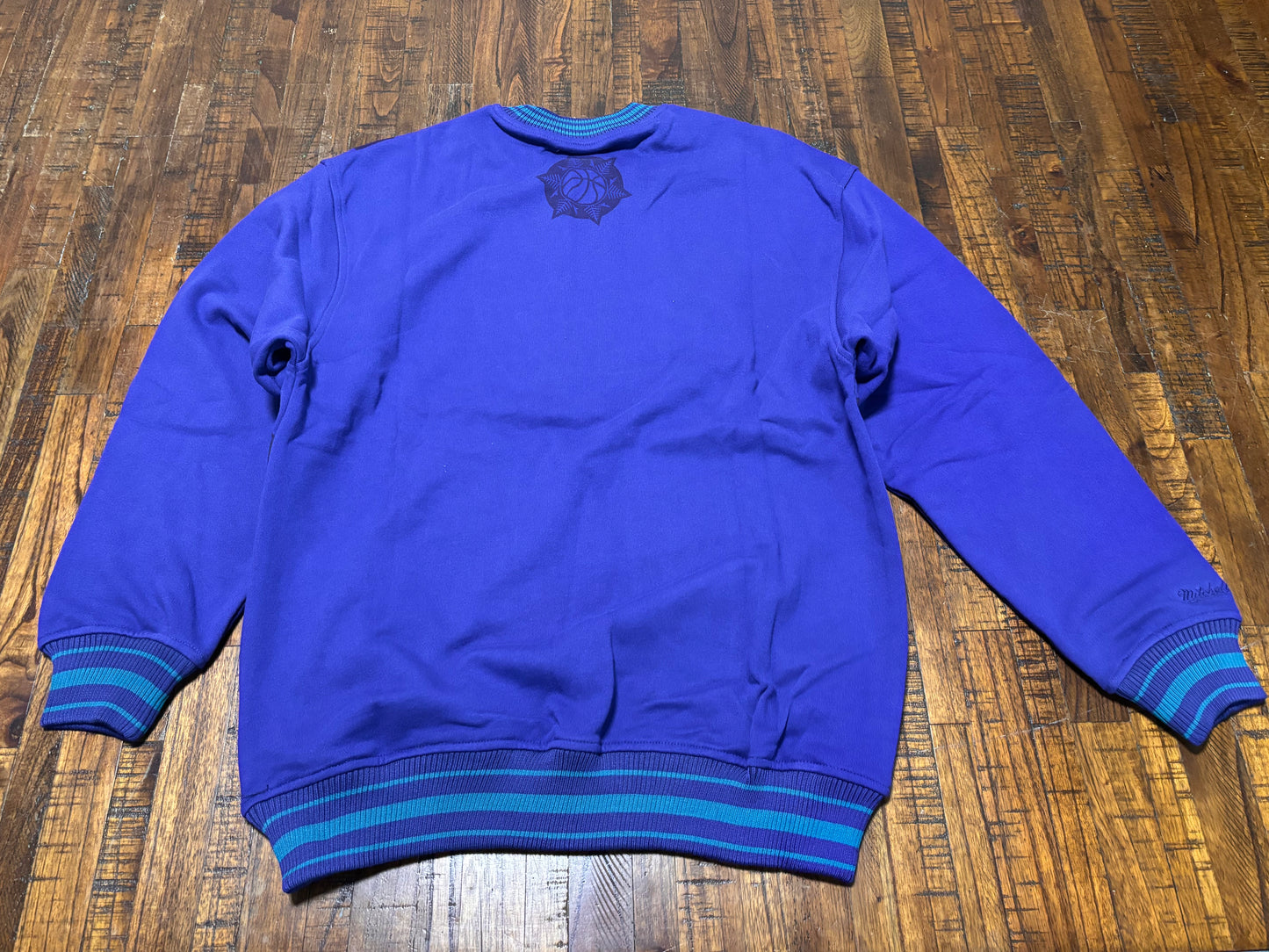 Utah Jazz Mitchell & Ness NBA Retro Hardwood Classic HWC Big Face 3.0 Crew Neck Sweat Shirt Women’s Purple Teal Medium M New NWT