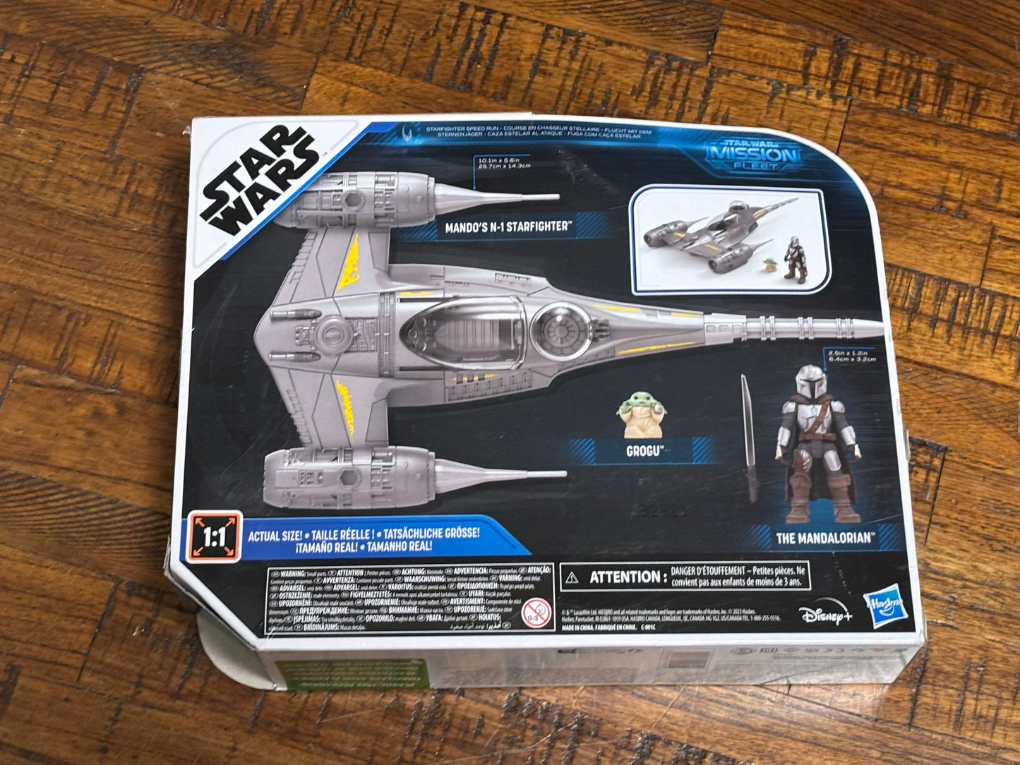 Star Wars Disney Hasbro Mission Fleet Mando's N-1 Starfighter Grogu Mandalorian-FS Action Figure New