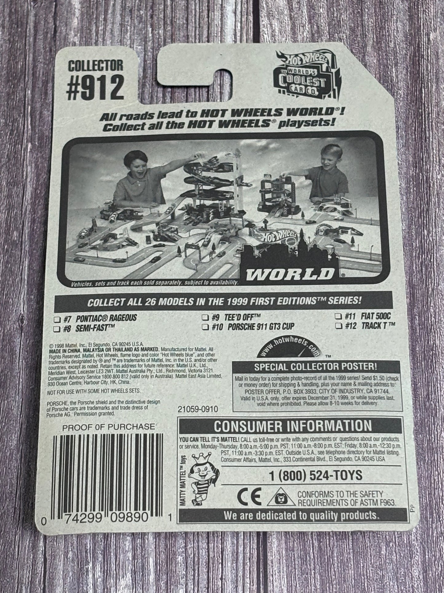 Hot Wheels 1998 Porsche 911 GT3 CUP Nr8 Purple HW 1999 First Editions 10/26 #912