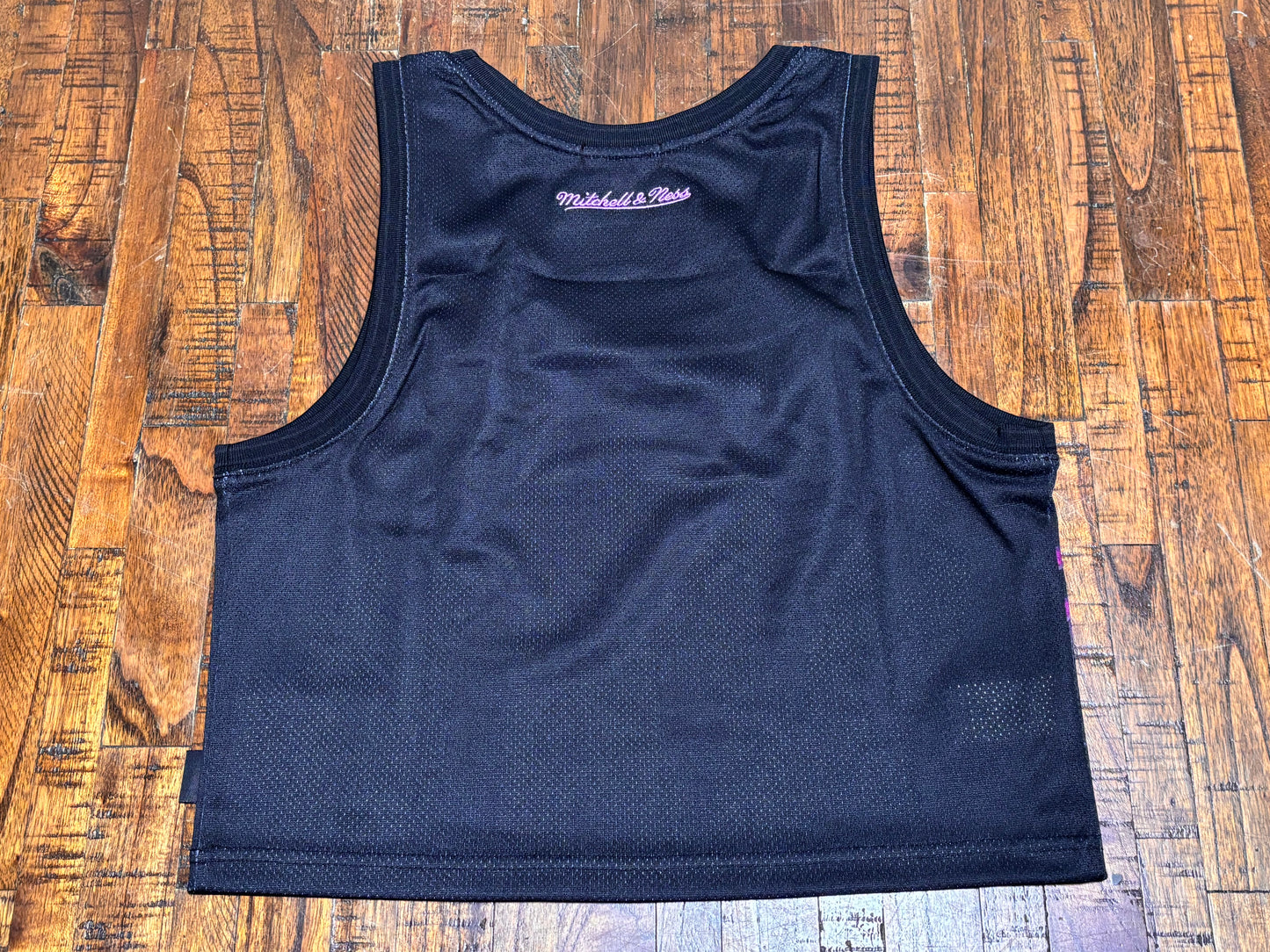 Los Angeles LA Lakers Mitchell & Ness NBA Retro Hardwood Classic HWC Big Face 4.0 Cropped Tank Top Jersey Black Purple Women’s Medium M New NWOT