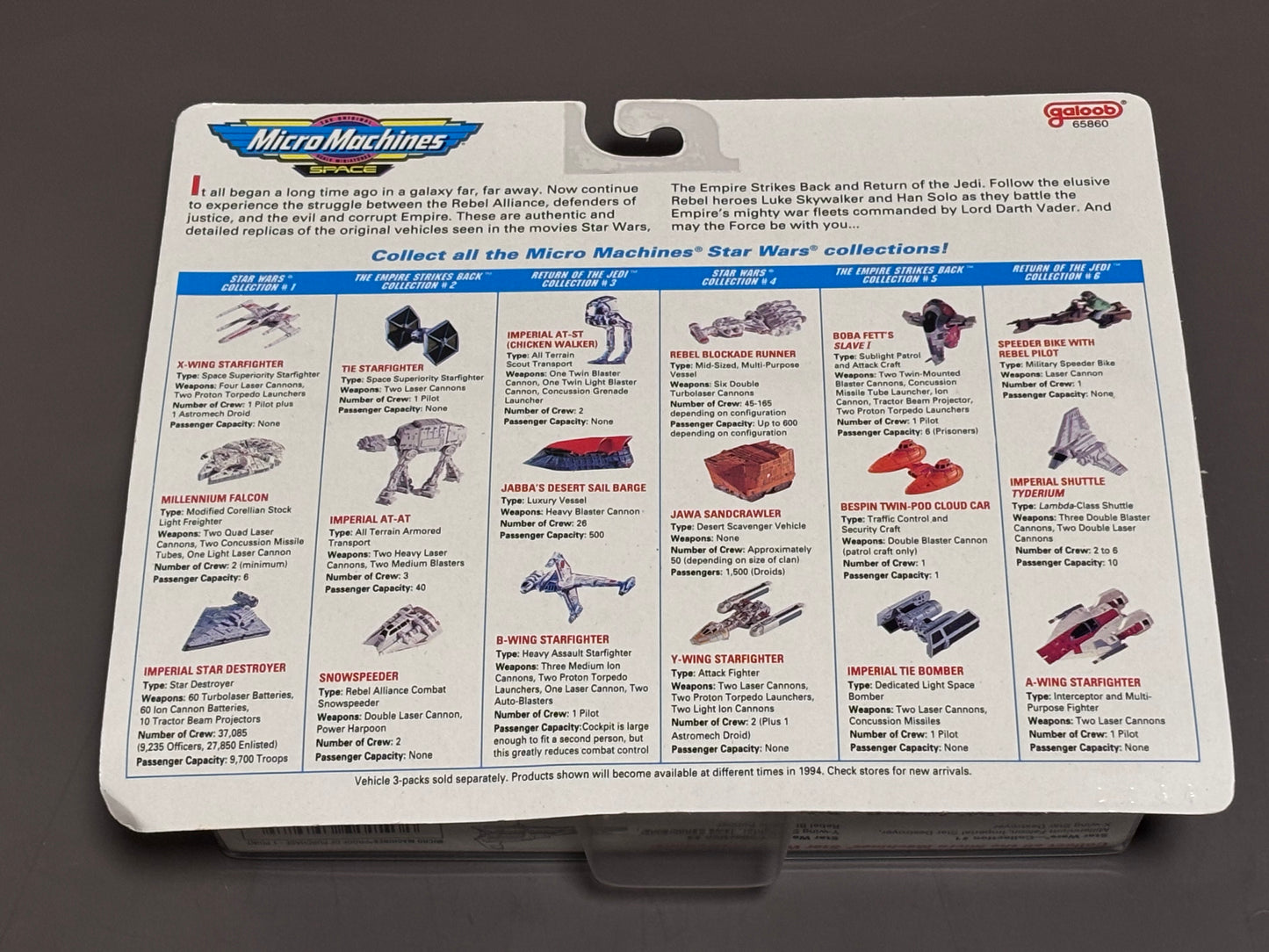 Vintage Star Wars Micro Machines Space Set The Empire Strikes Back Collection #5