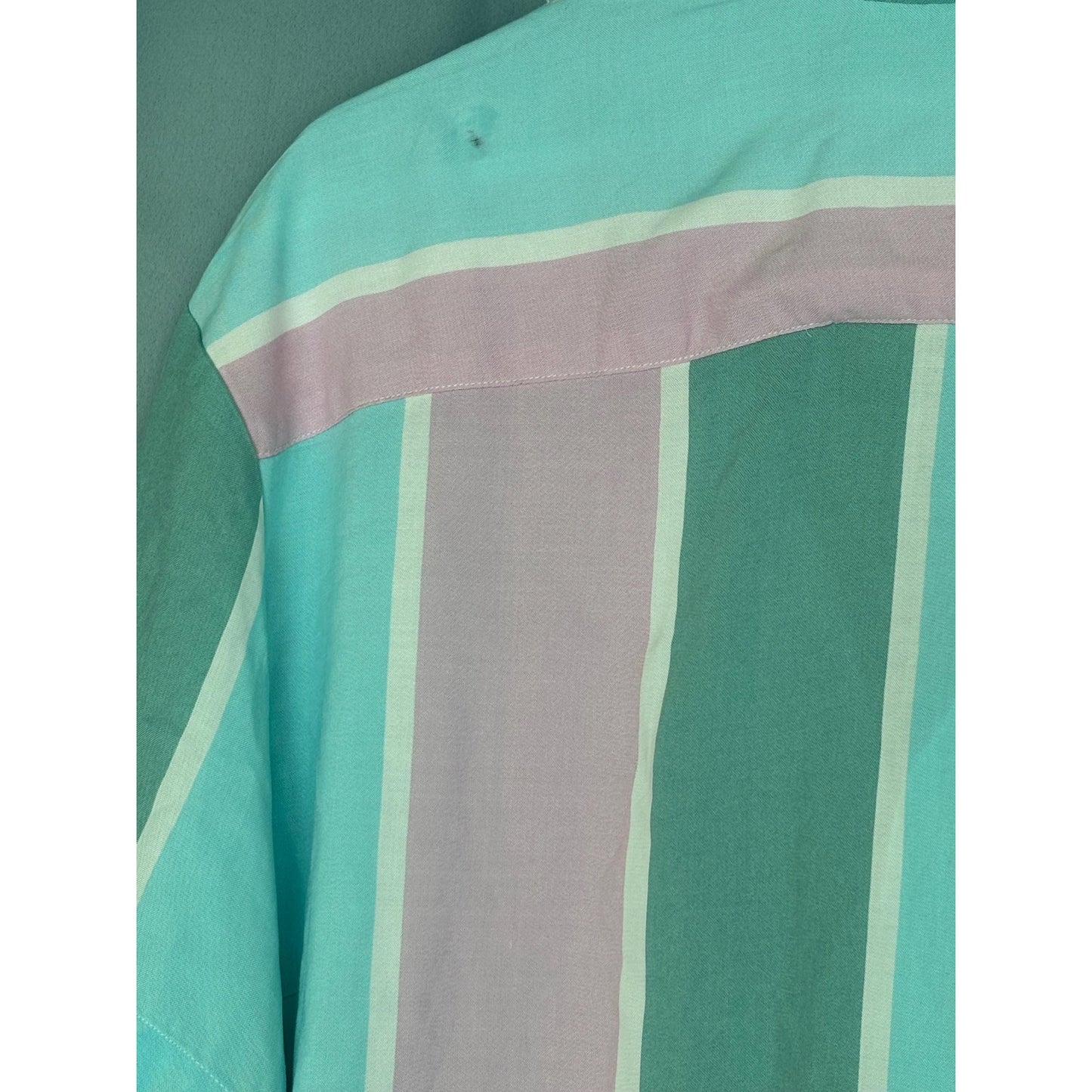 Denim & Flower Ricky Singh Top Womens Viscose Pink Blue Green Button-Up XL NWT