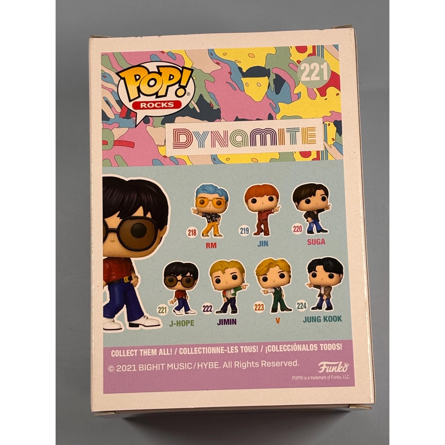 Funko Pop! Rocks BTS J Hope 221 Dynamite Vinyl Figure 2021 K-Pop Idol Toy New
