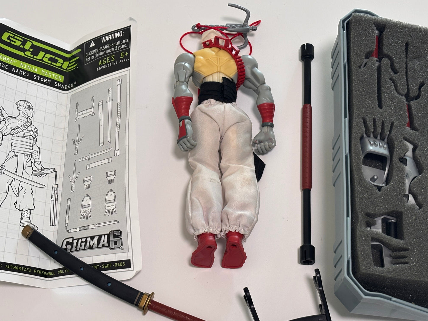 GI Joe Sigma 6 Six Storm Shadow 8" Action Figure Hasbro Toy 2005 Razor Ninja