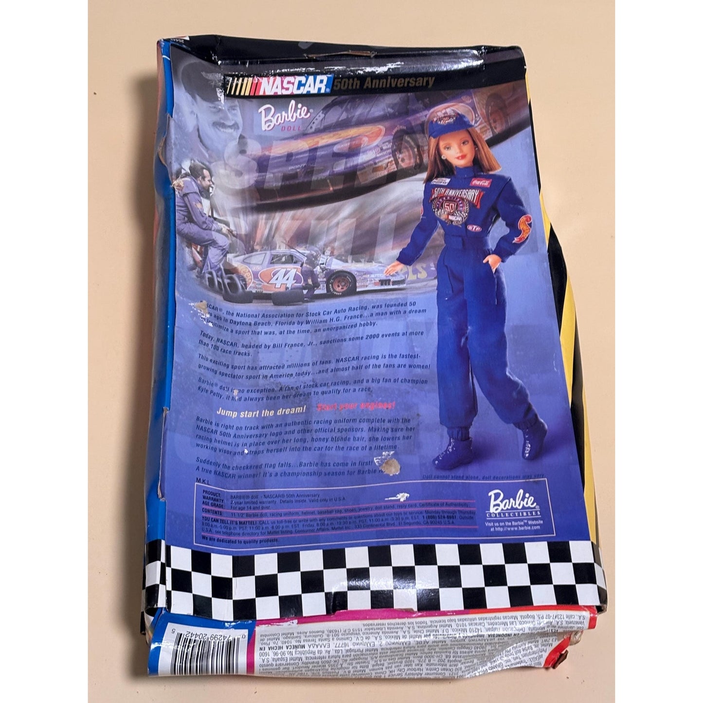 Barbie Nascar Doll 50th Anniversary Collector Edition 1948-1998 Mattel