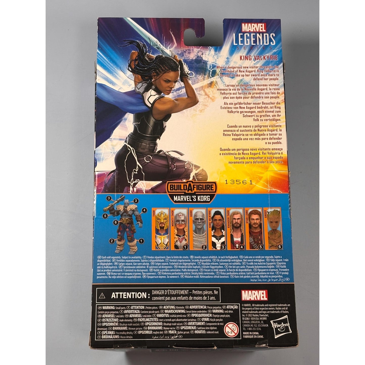 Marvel Legends Love and Thunder King Valkyrie action figure Korg BAF Series New