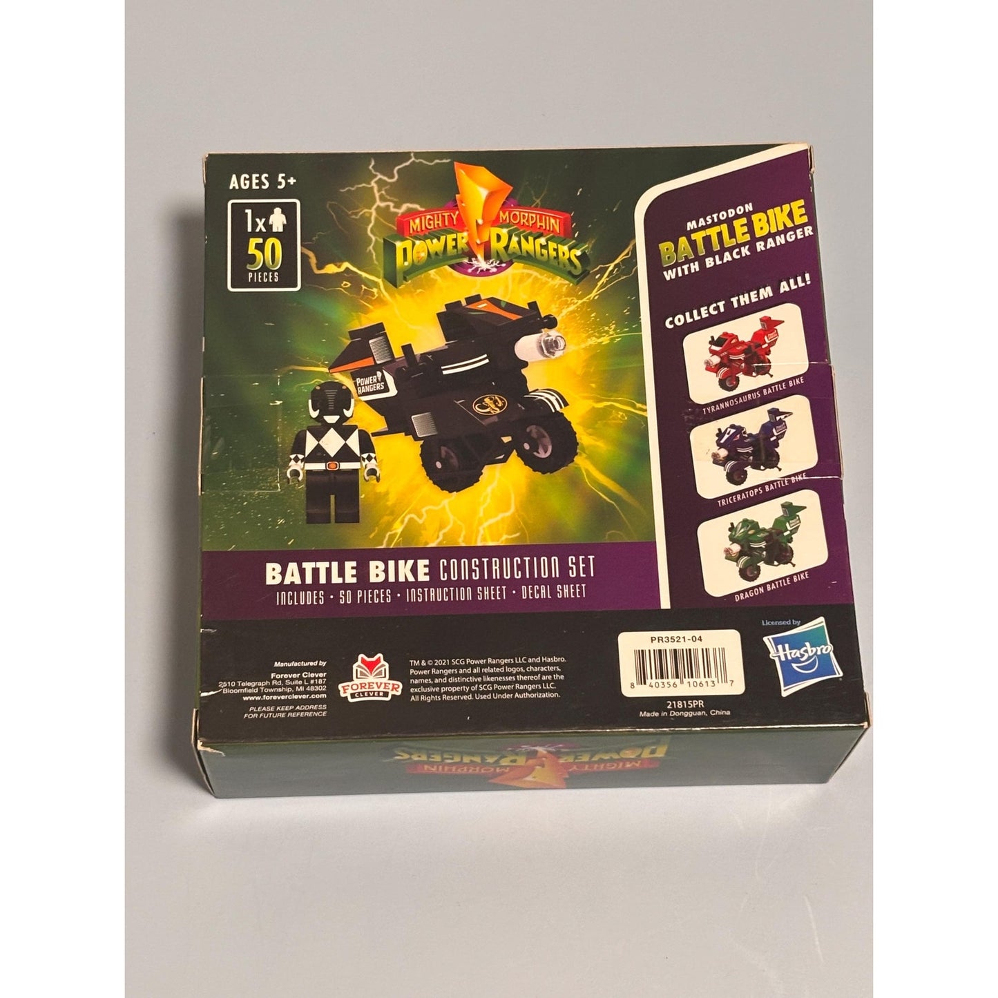Hasbro Mighty Morphin Power Rangers Black Ranger & Battle Bike Construction Set