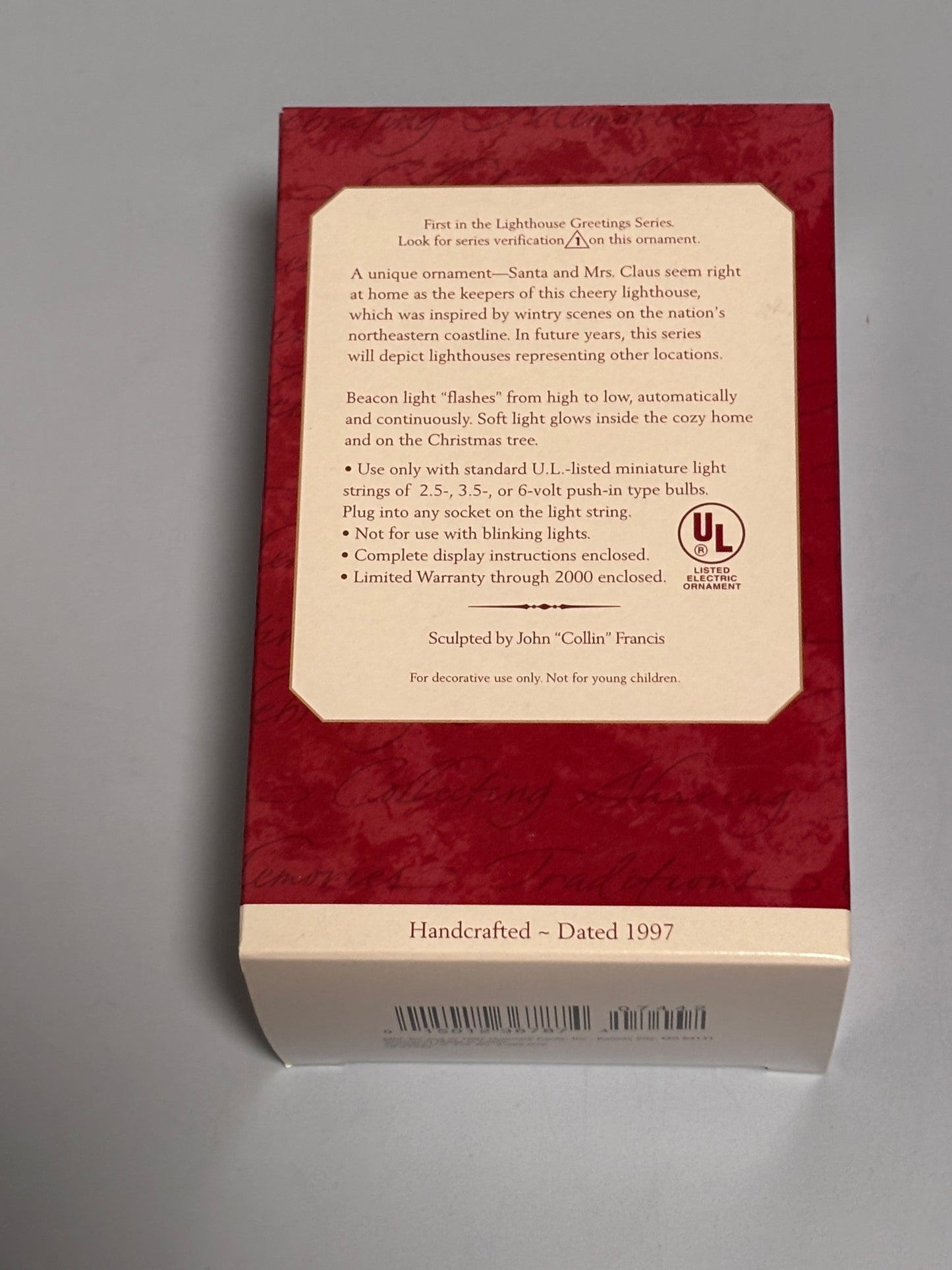 Hallmark Keepsake Ornament Lighthouse Greetings Magic Collector’s Series #1