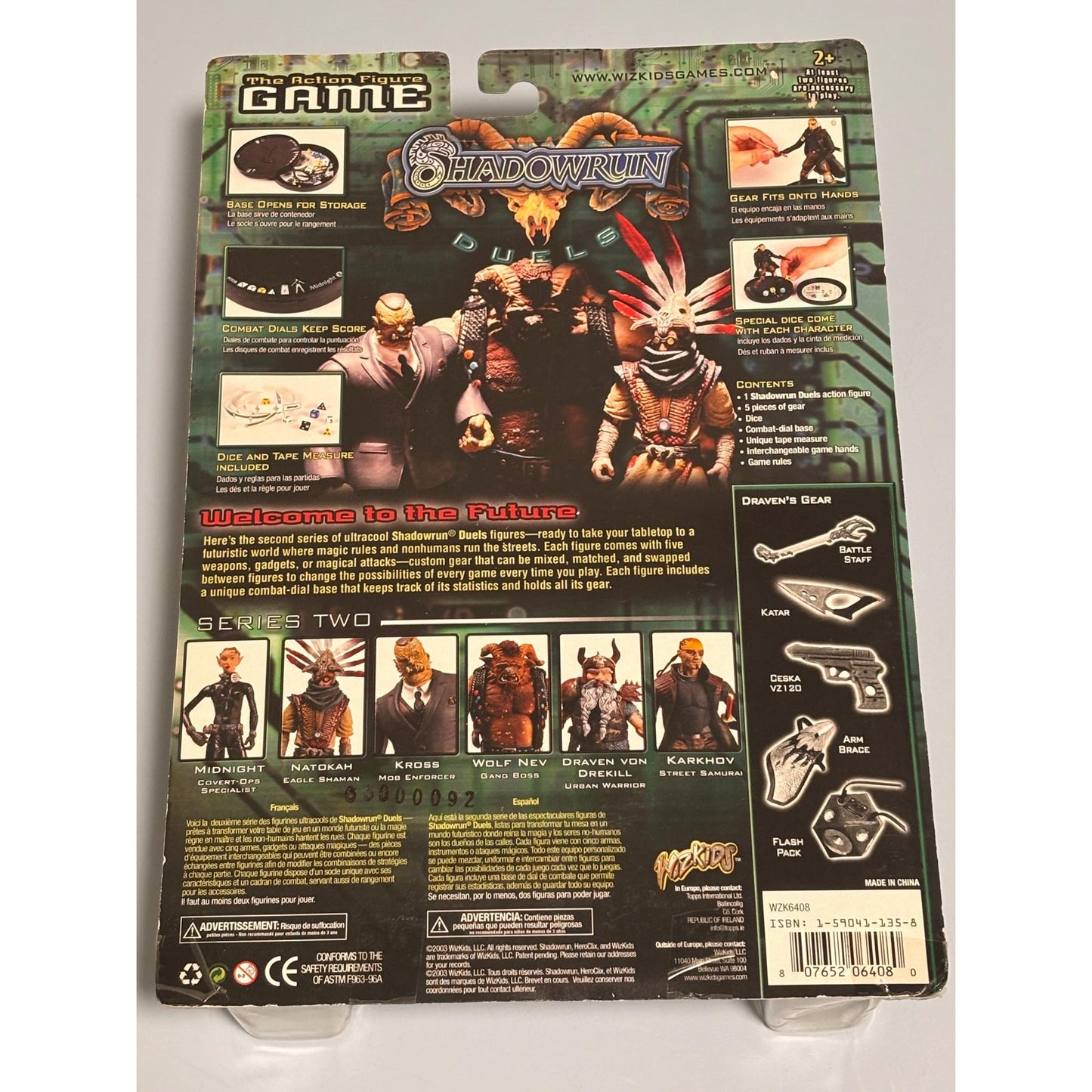 Shadowrun Draven von Drehill Urban Warrior HeroClix Action Figure Game 2003