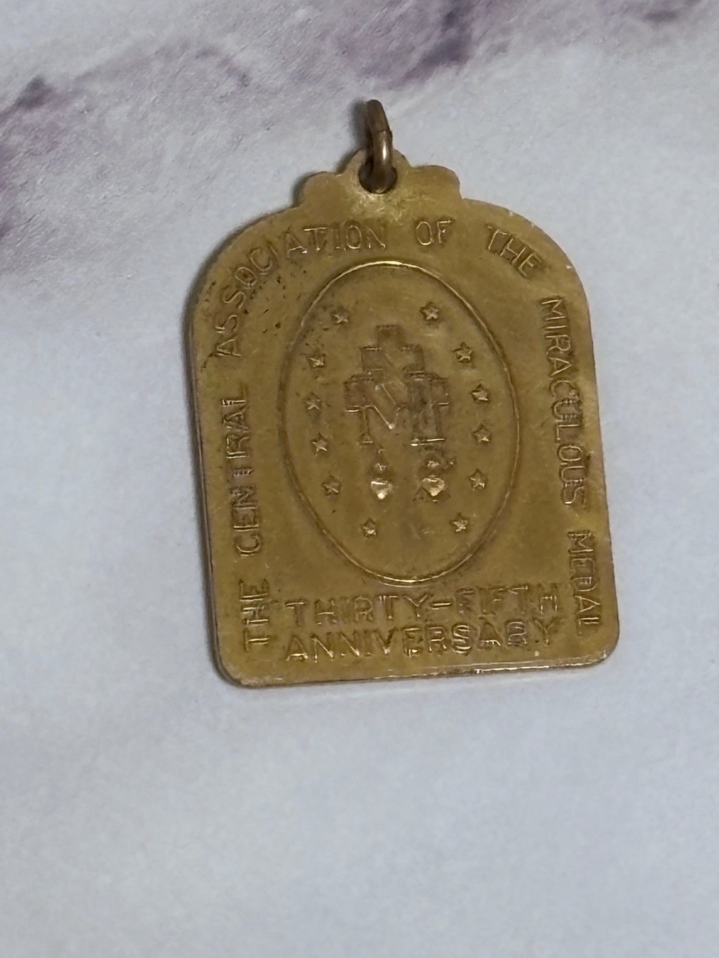 VTG Brass Central Association Of the Miraculous Medal 35th Anniversary Medal
