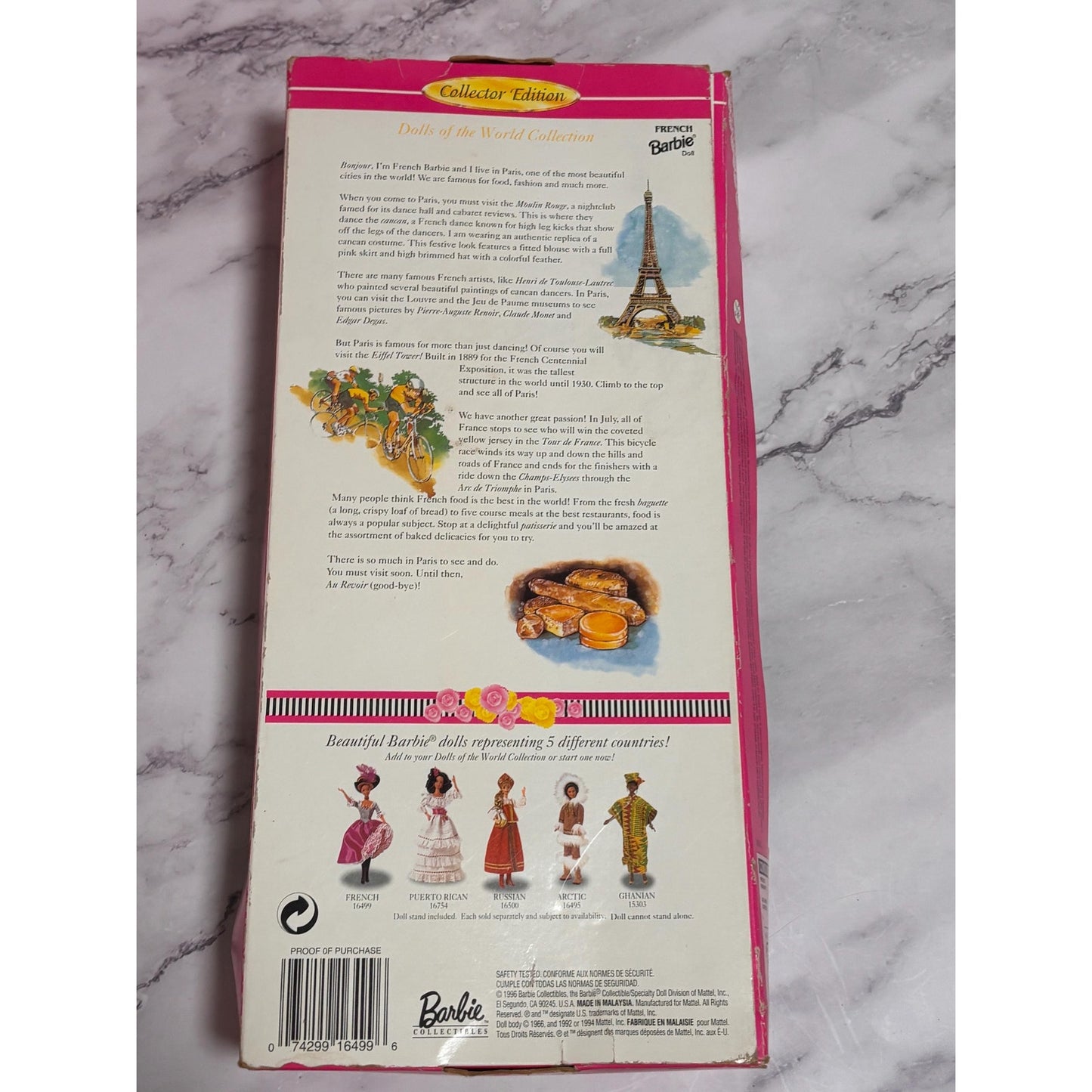 1995 French Barbie Dolls of the World Collection Second Edition 16499