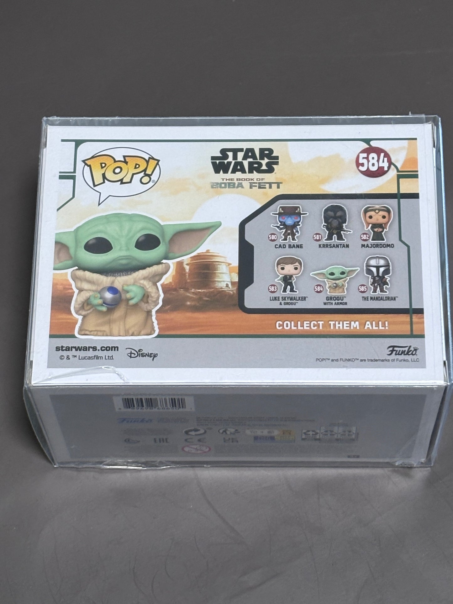 Funko Pop! Grogu with Armour Vinyl #584 Star Wars Book of Boba Fett