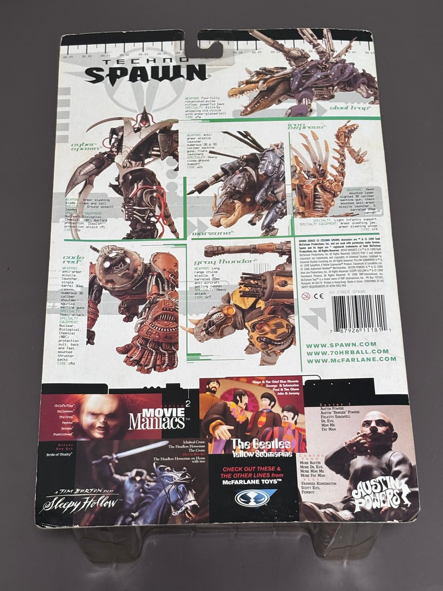 McFarlane Techno Cyber Spawn Figure Series 15 Hybrid 1999 New Vintage