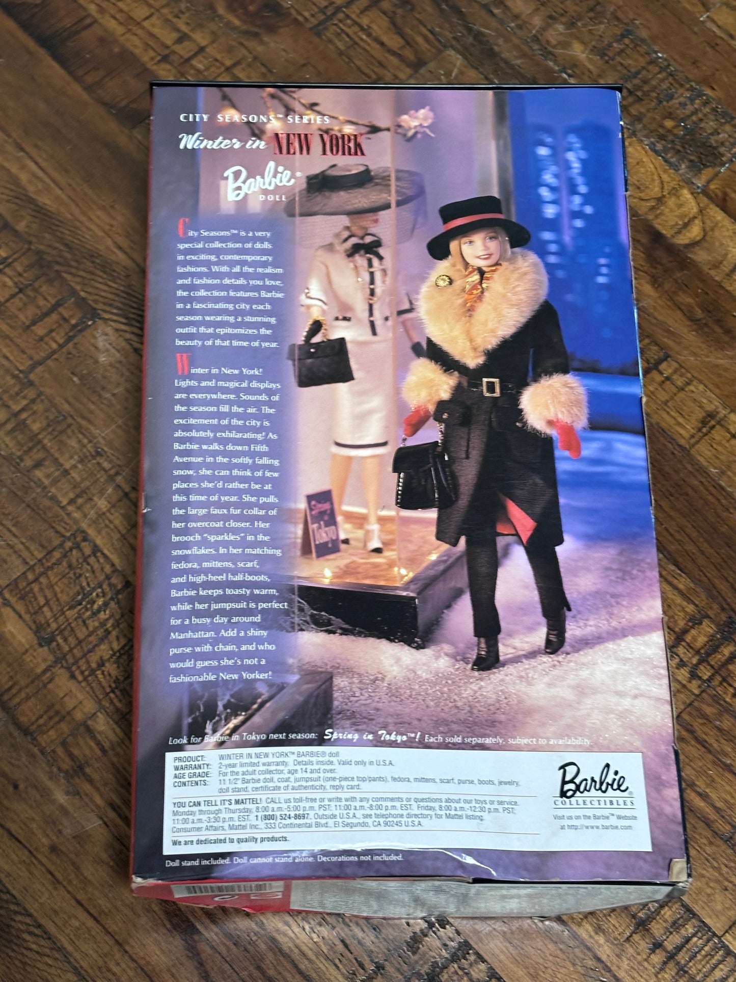 Winter In New York Barbie Doll City Seasons Winter Collection 1998 #19429 New