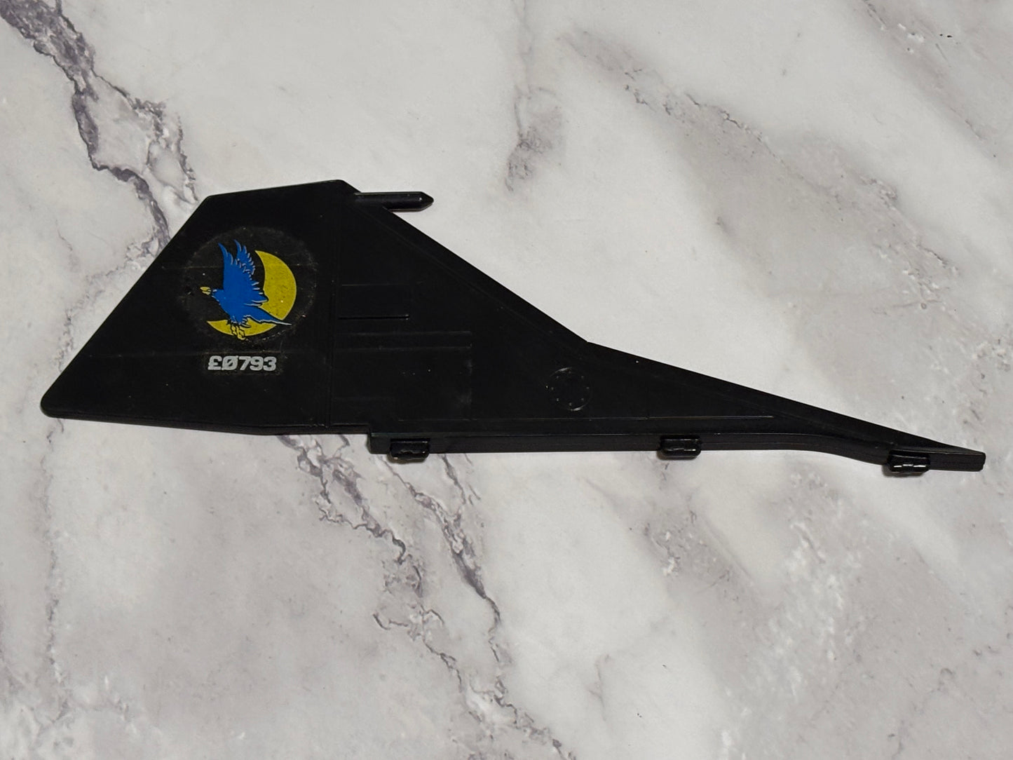 Vintage 1986 G.I. Joe ARAH Cobra Night Raven Fin Rear Stabilizer Wing Both Stickers