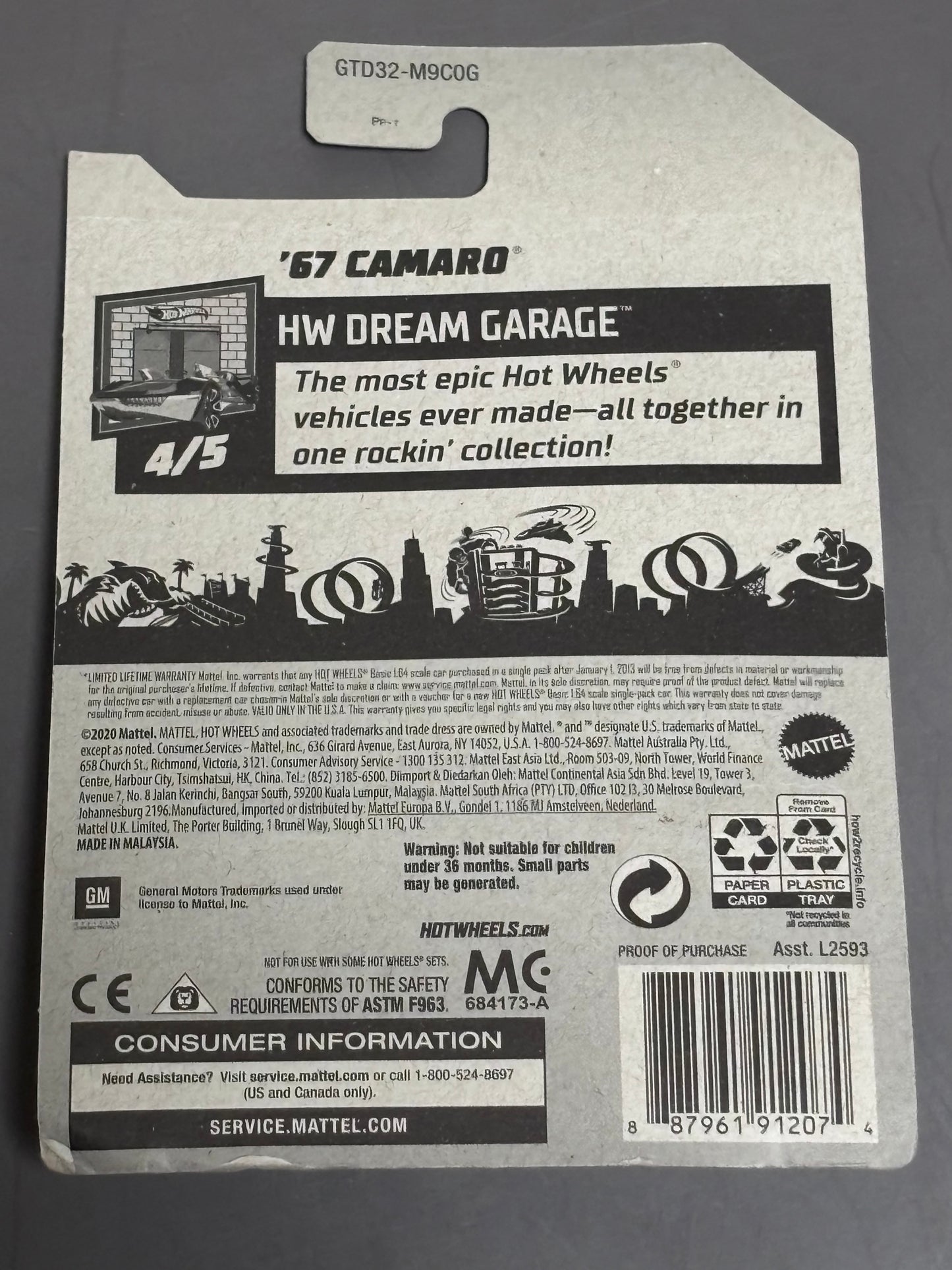 Hot Wheels 2021 Dollar General Exclusive '67 Camaro 110/250 Blue New
