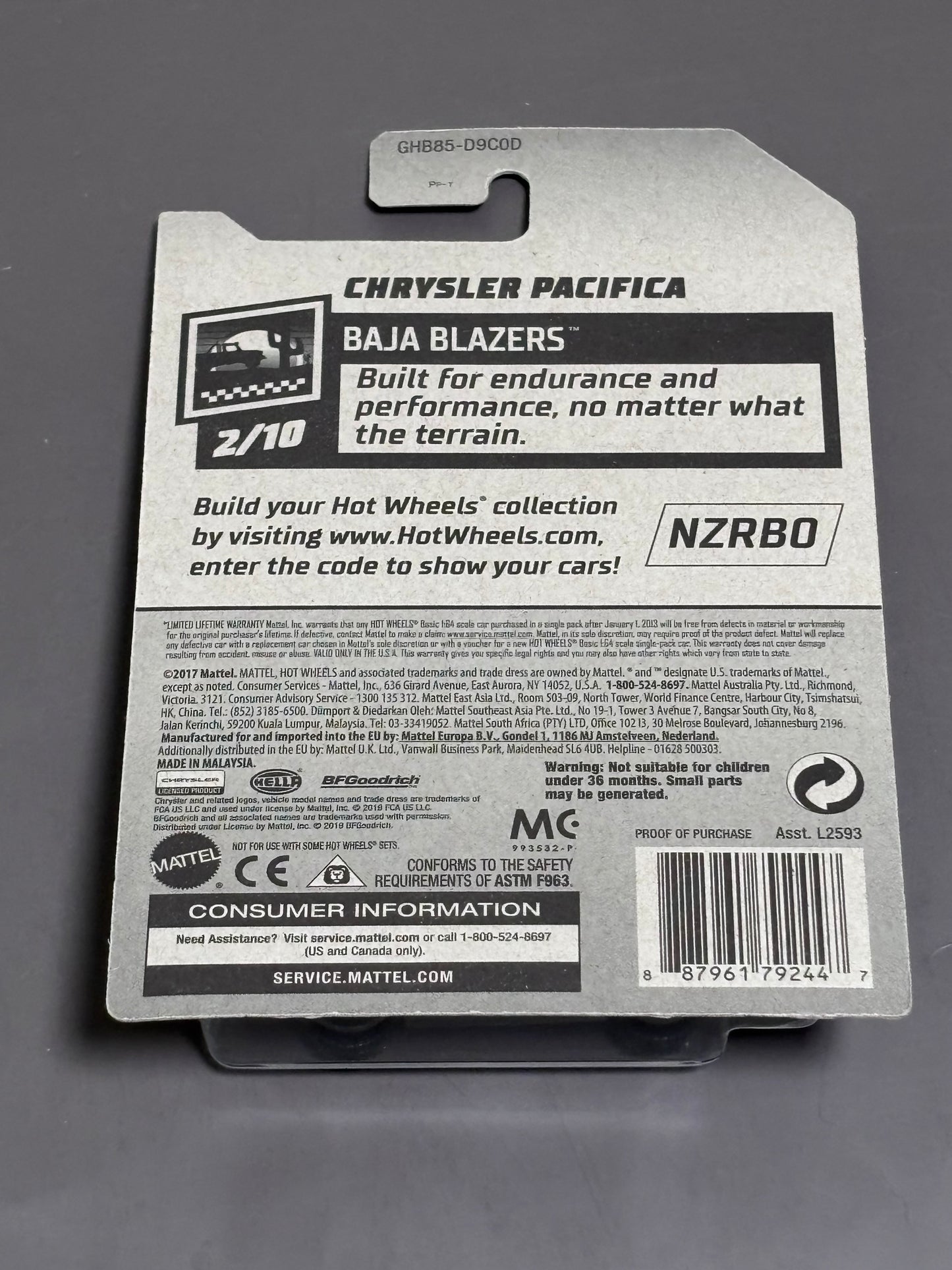 2020 Hot Wheels 2020 Chrysler Pacifica #51/250 (Red) Baja Blazers 2/10