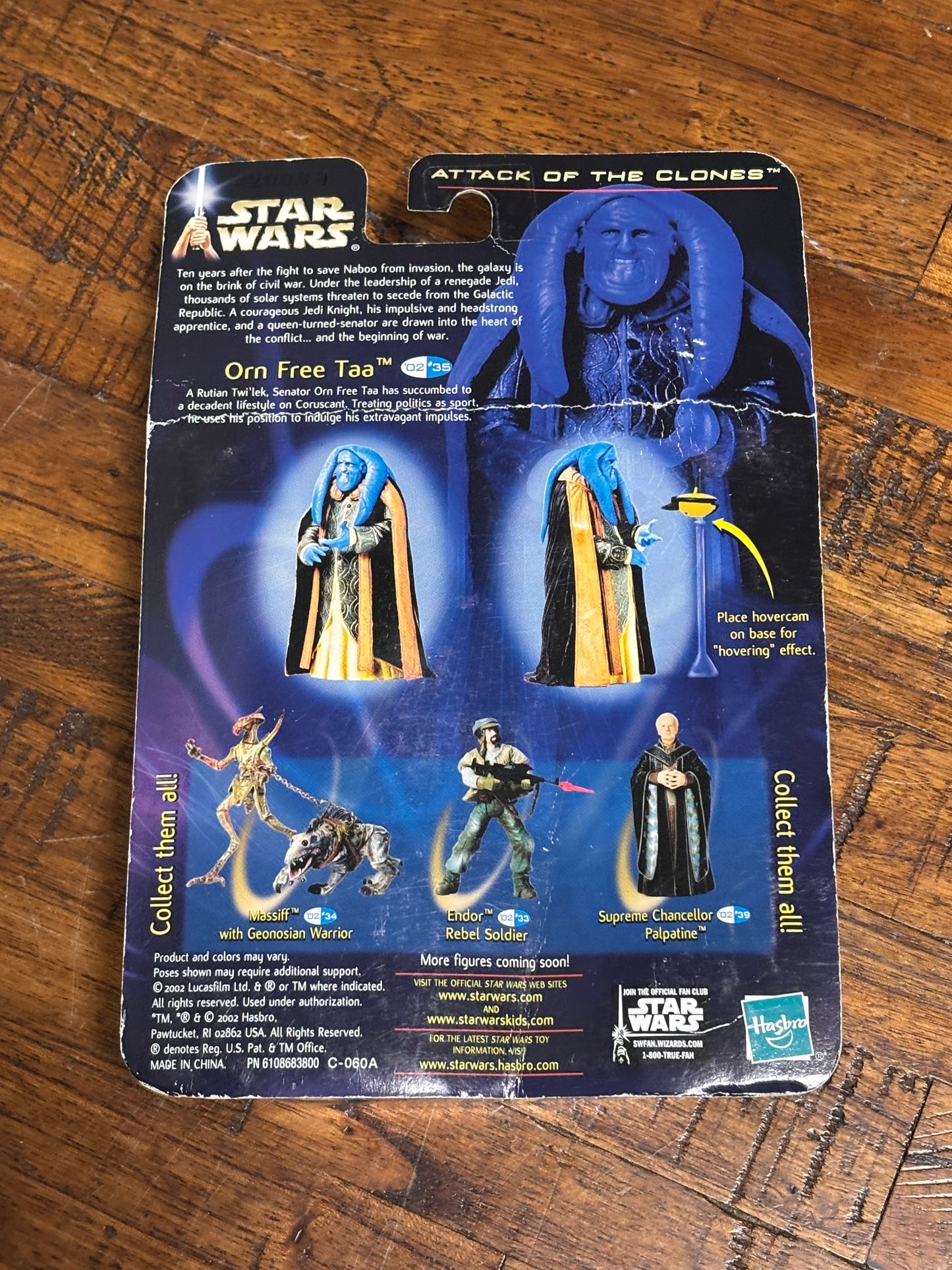 Disney Hasbro Star Wars Orn Free Taa Attack of the Clones 2002 Action Figure New