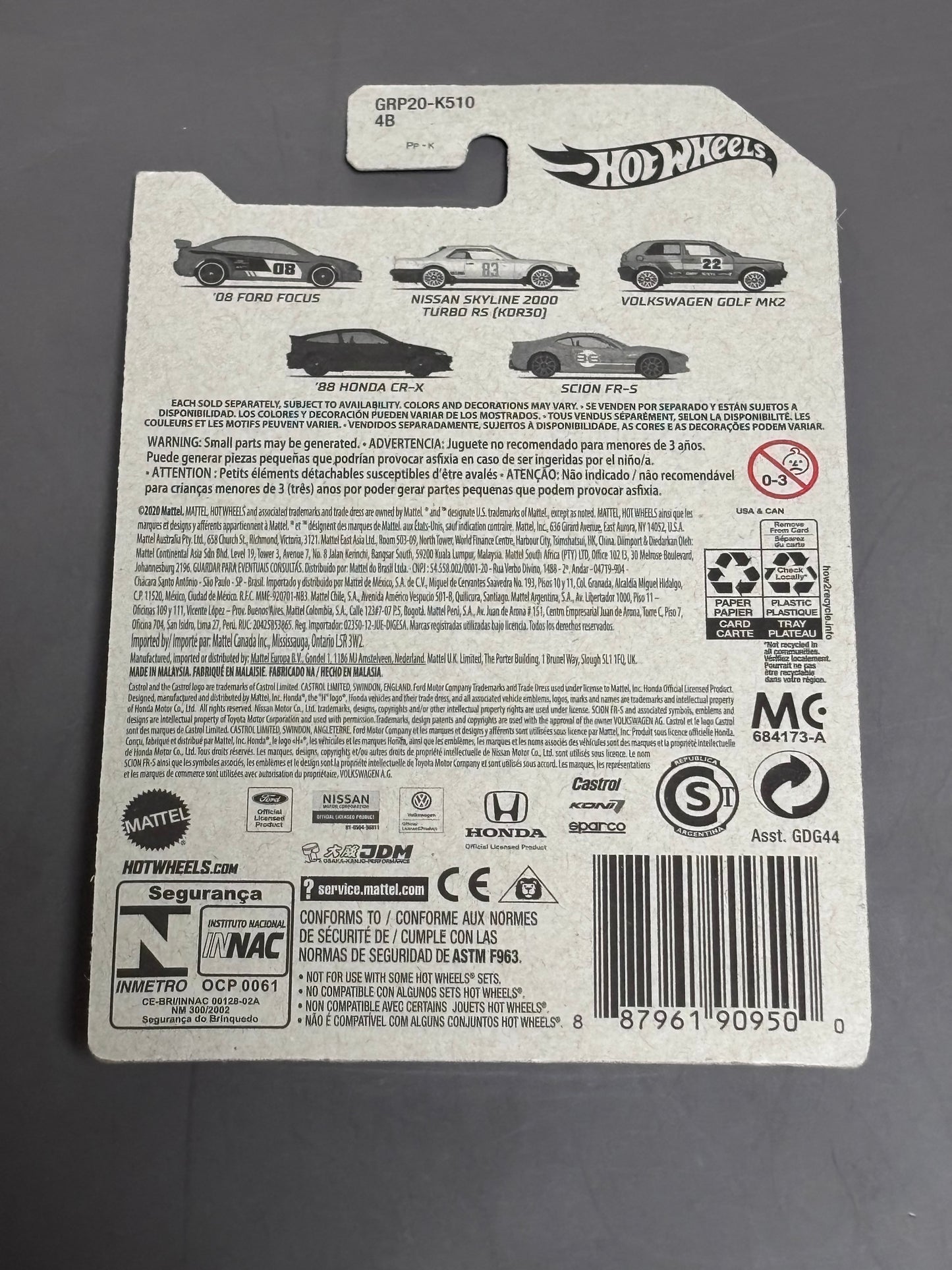 Hot Wheels Green Volkswagen Golf MK2 3/5 Street Racers Walmart Exclusive New