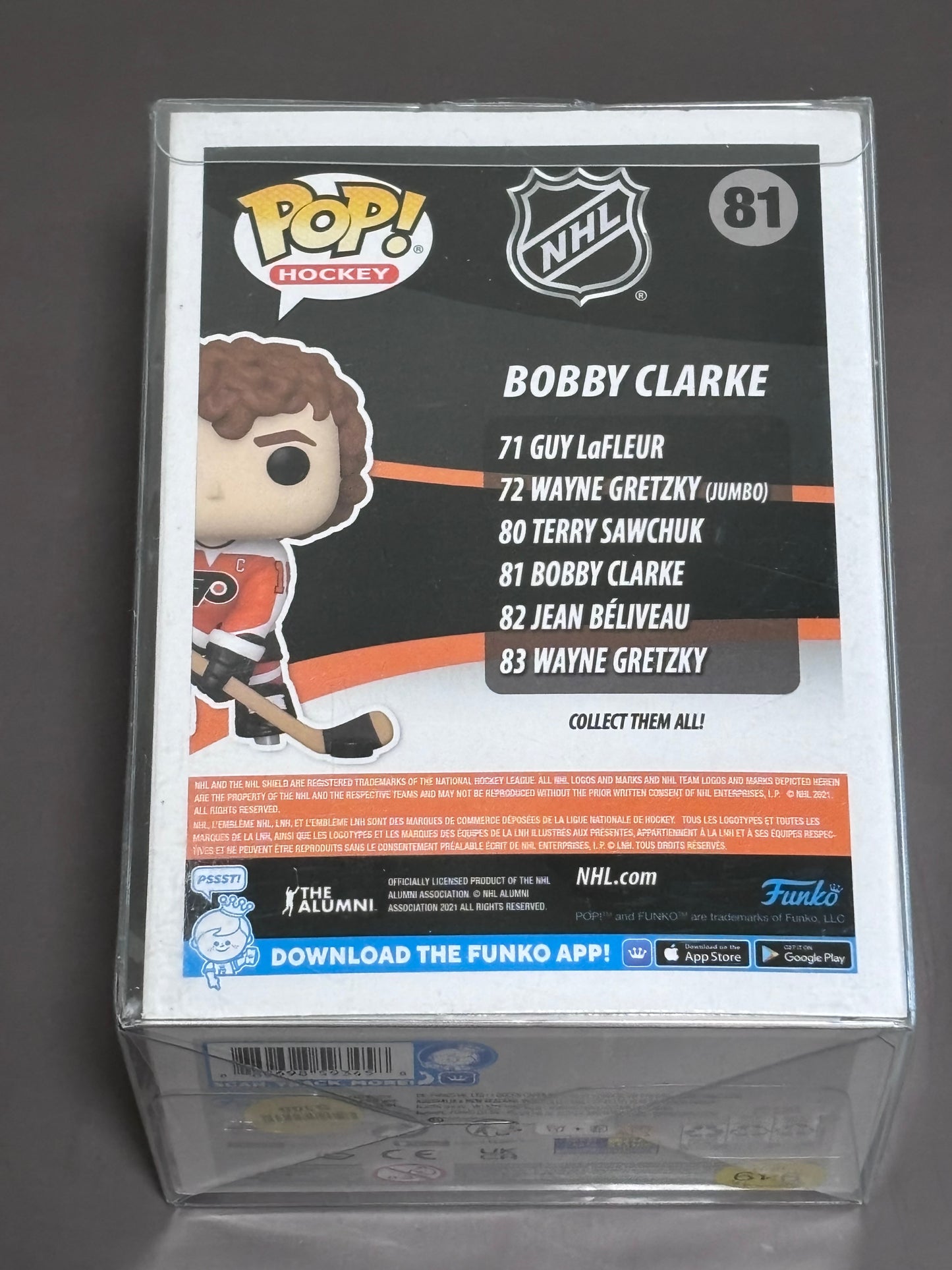Funko Pop! Vinyl Hockey Figure #81 Bobby Clarke NHL HOF Philadelphia Flyers New