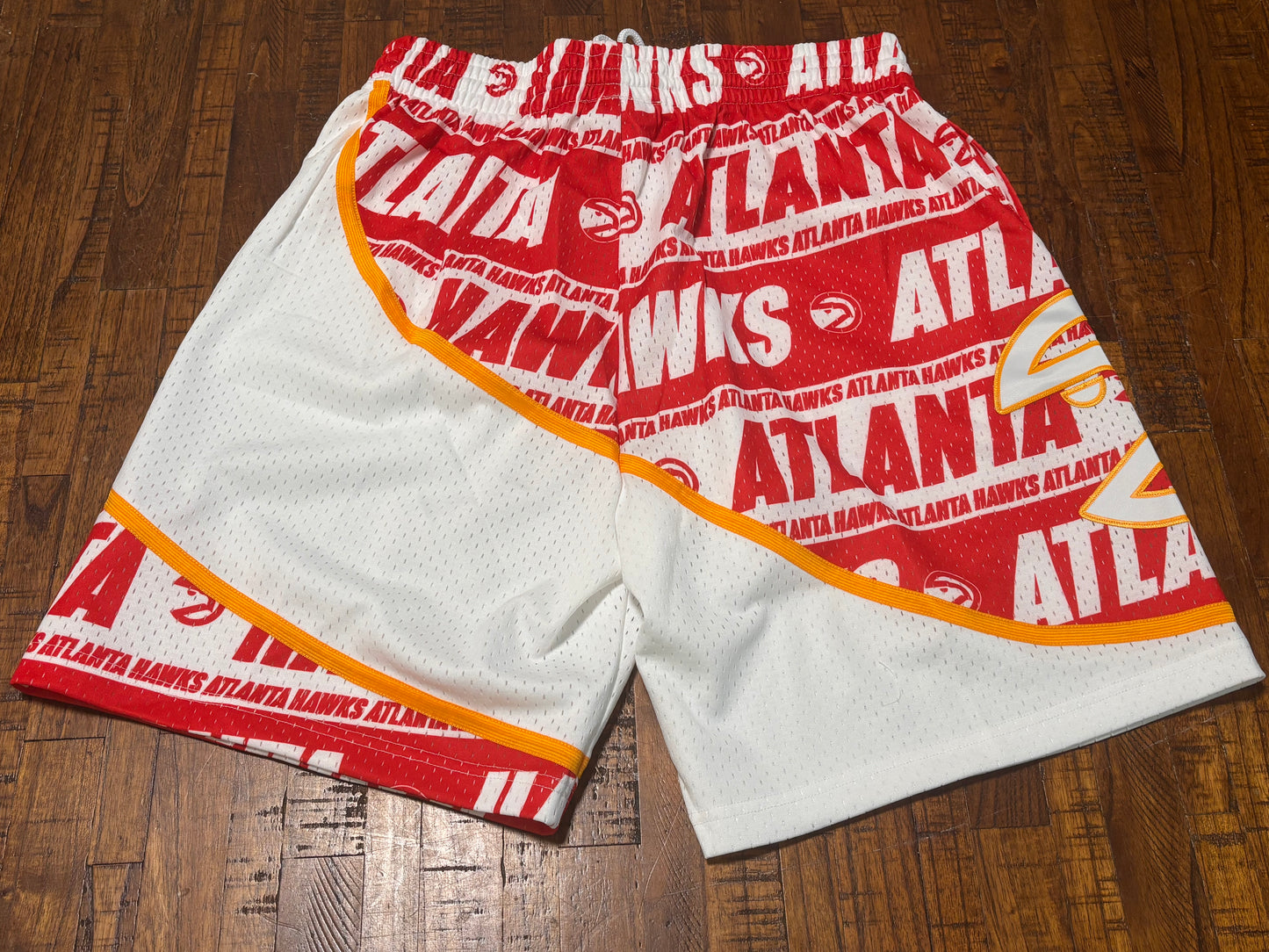 Dominque Wilkins Atlanta Hawks Mitchell & Ness Hardwood Classic HWC NBA Retro Swingman 1986-87 Team Wrap Red White Shorts Men’s Large L New NWOT