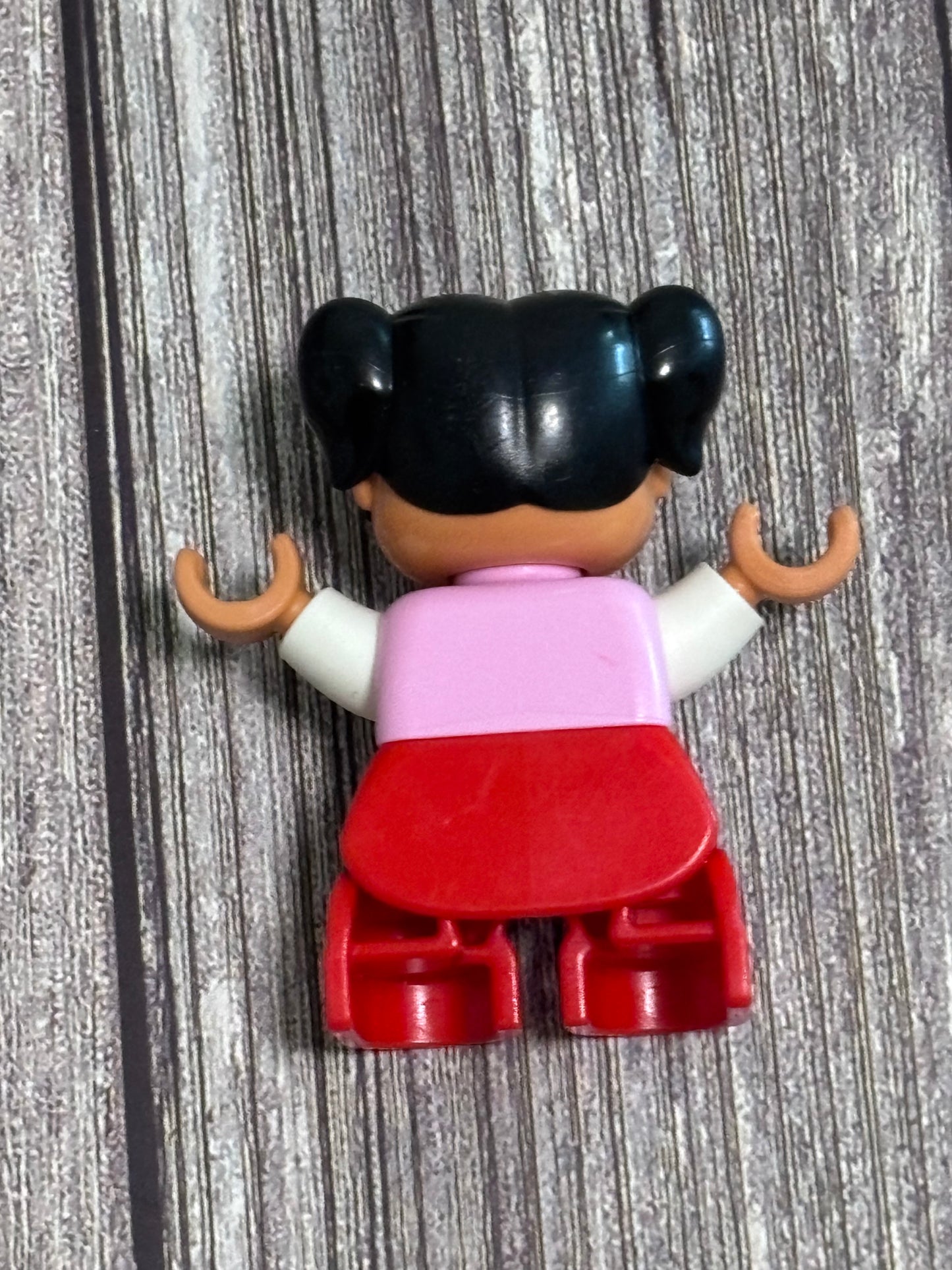 Lego Duplo Building Block Toy Figure Replacement Girl Toddler Black Hair Pink