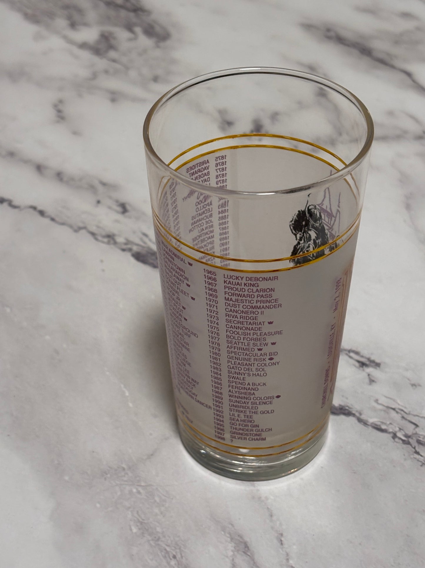 1998 Kentucky Derby Official 124th Churchill Downs Vintage Julep Glass Louisville