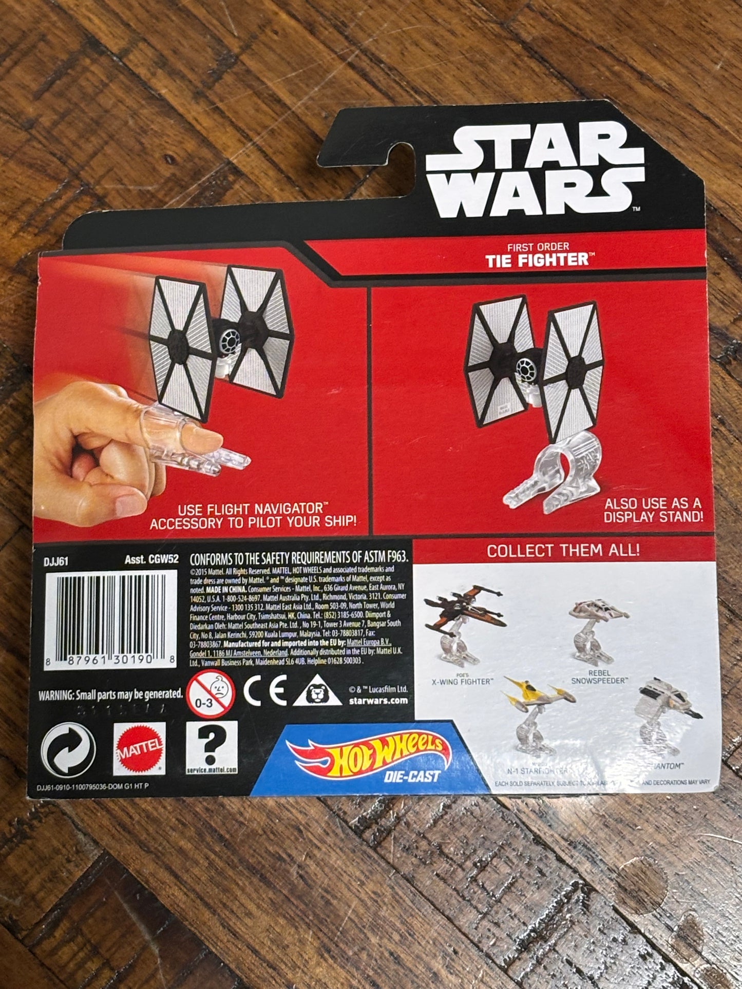 Disney Hot Wheels Mattel Star Wars Force Awakens with Flight Navigator 2015 First Order Tie Fighter Die Cast New