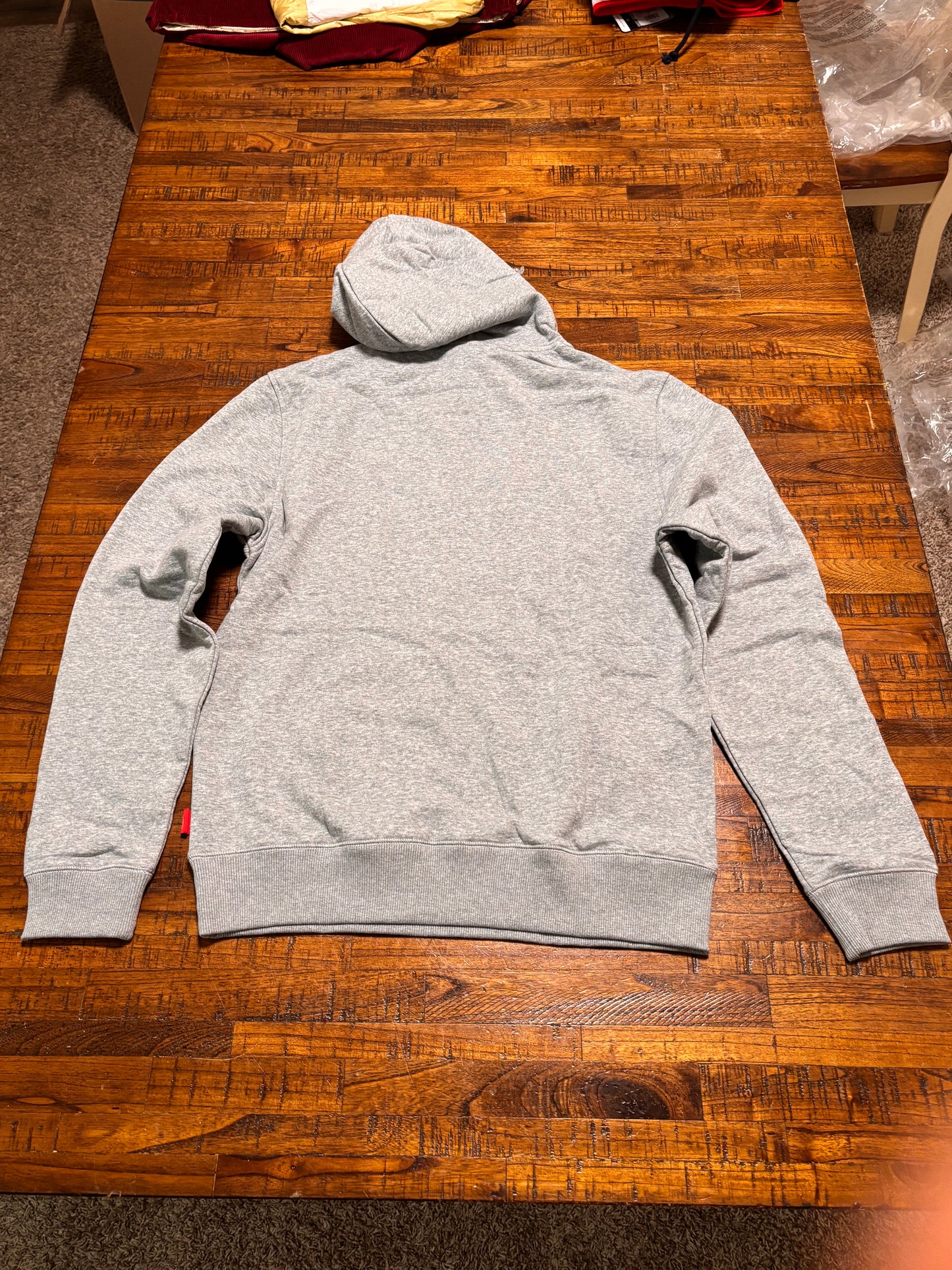 Houston Rockets Mitchell & Ness NBA Retro Hardwood Classic HWC City College Collegiate Style Long Sleeve Hooded Hood Pullover Soft Sweat Shirt Heather Gray Men’s Large L New NWT
