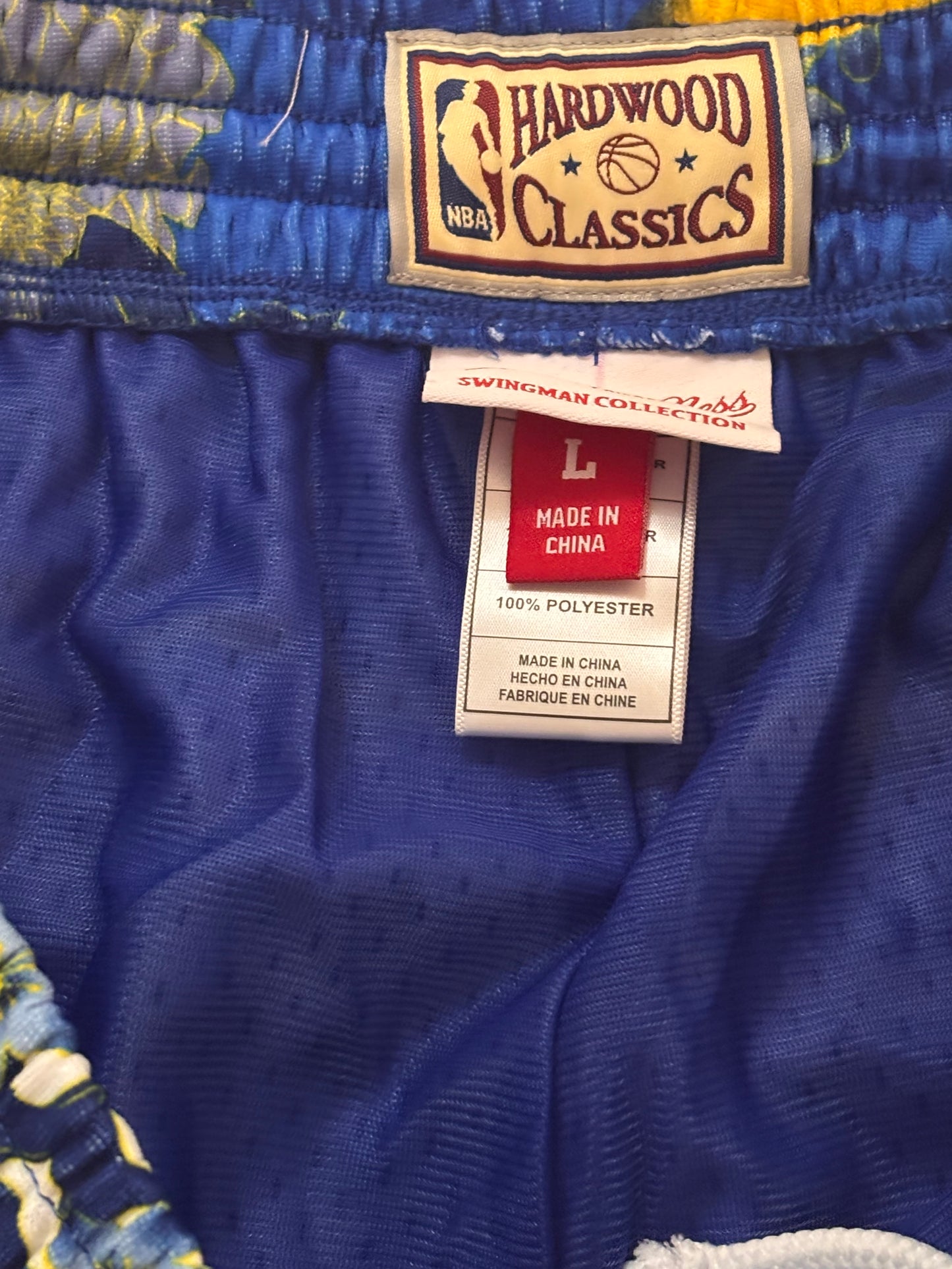 Denver Nuggets Mitchell & Ness Lunar New Year NBA HWC 1991-92 Hardwood Classic Swingman Blue Shorts Men’s L Large NWOT New