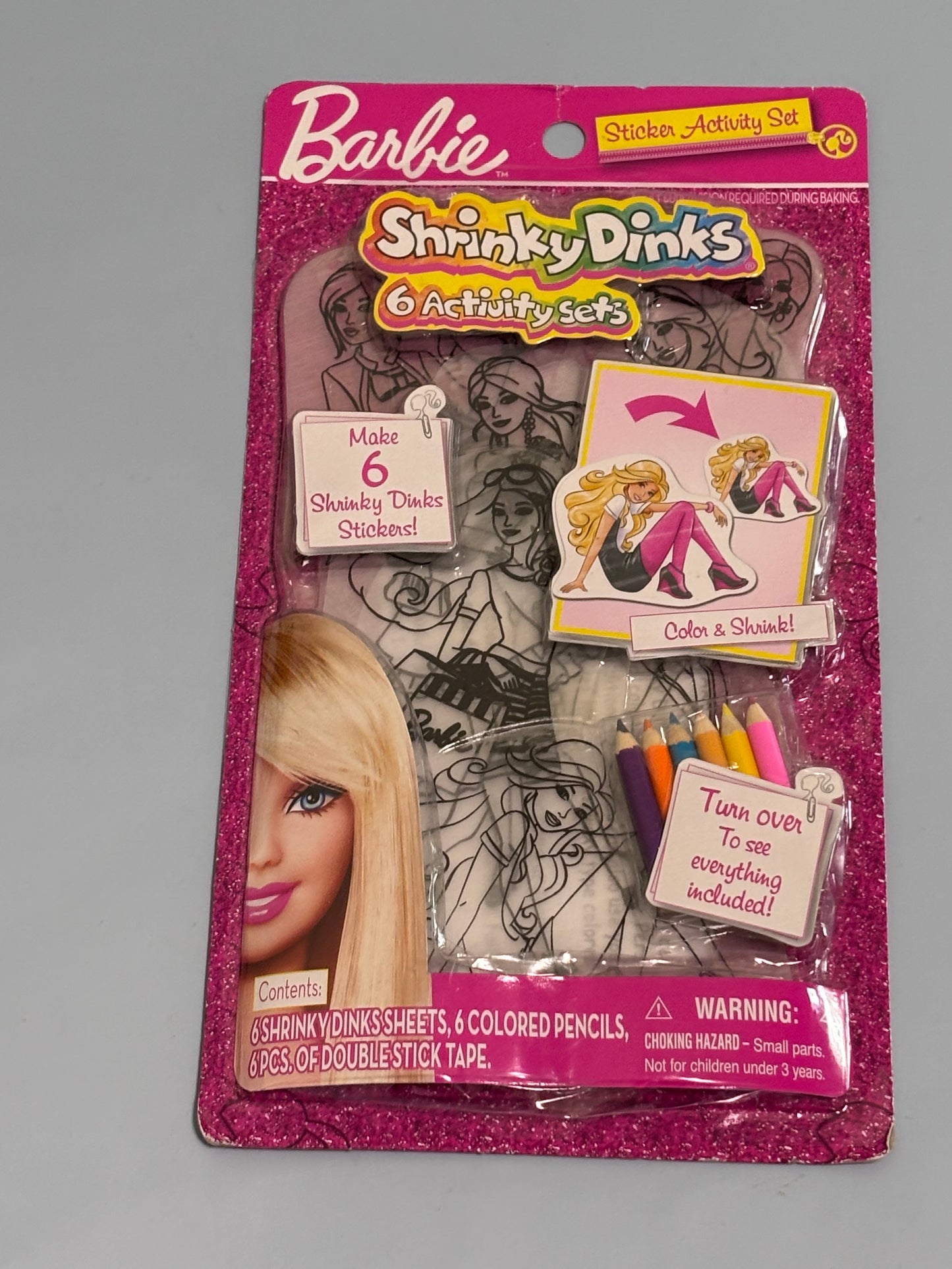 2012 Barbie Shrinky Dinks Sticker Activity Set New