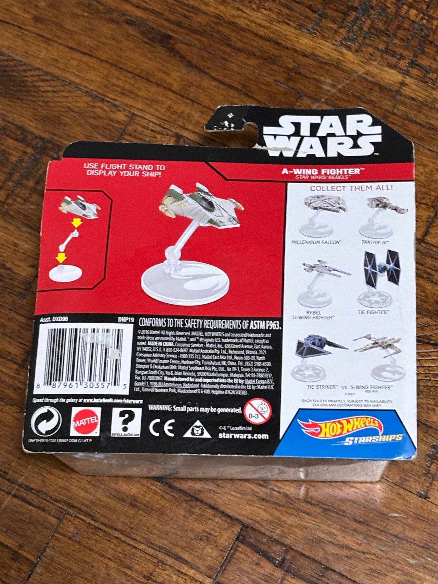 Disney Hot Wheels Starships Mattel Star Wars Rebels Animated Series with Flight Stand 2016 A-Wing Fighter Die Cast New