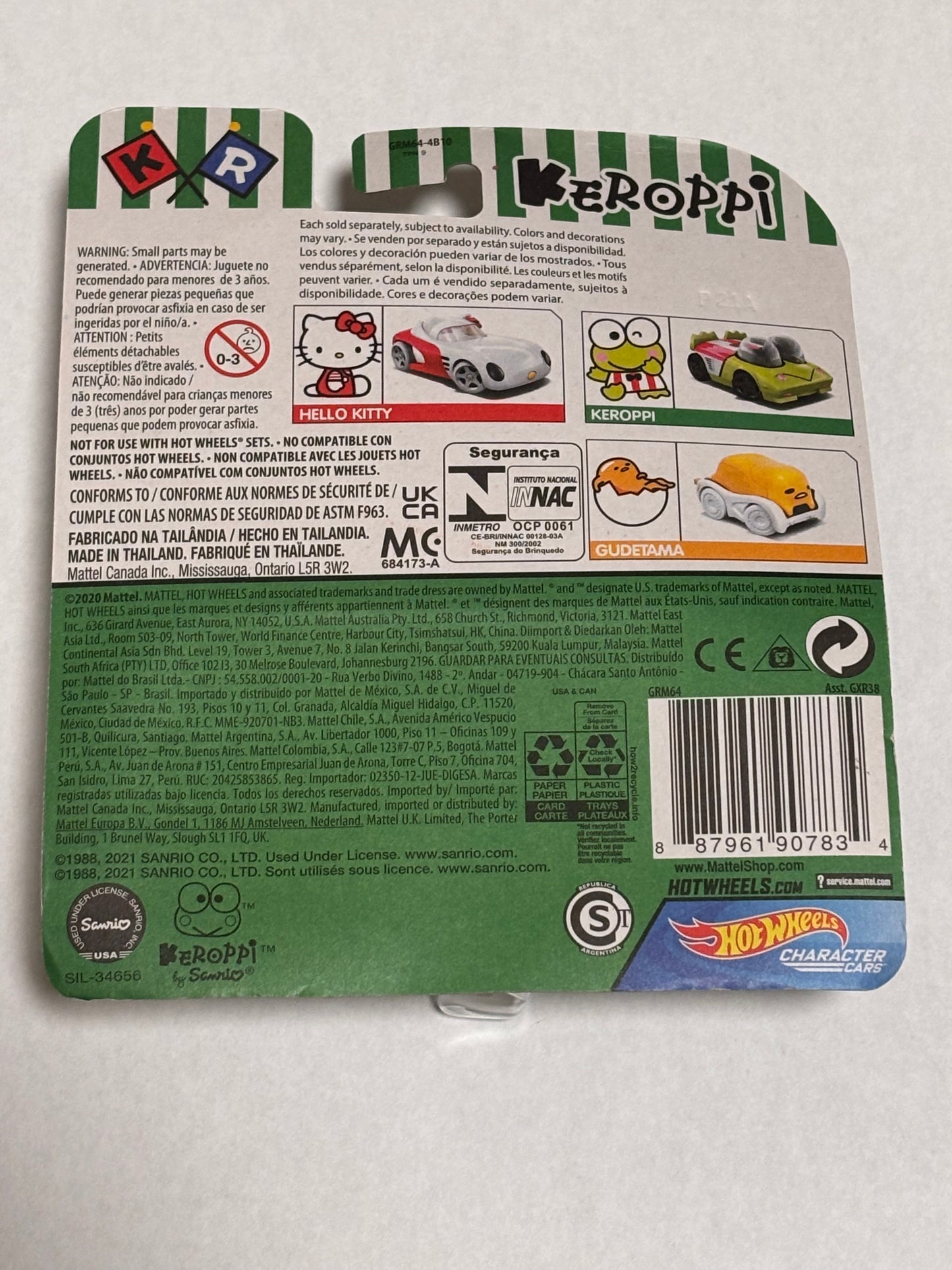 Hot Wheels Mattel Character Die-cast Car 1/64 2021 Keroppi Sanrio Hello Kitty Collection New