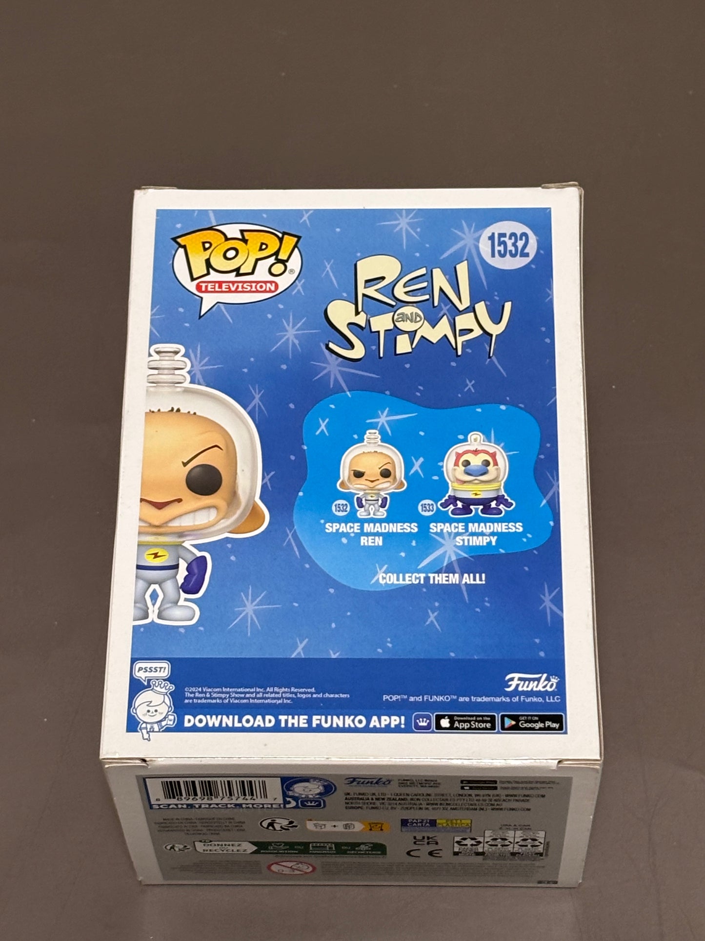 Funko Pop Space Madness Ren 1532 Ren and Stimpy Vinyl Figure New Nickelodeon