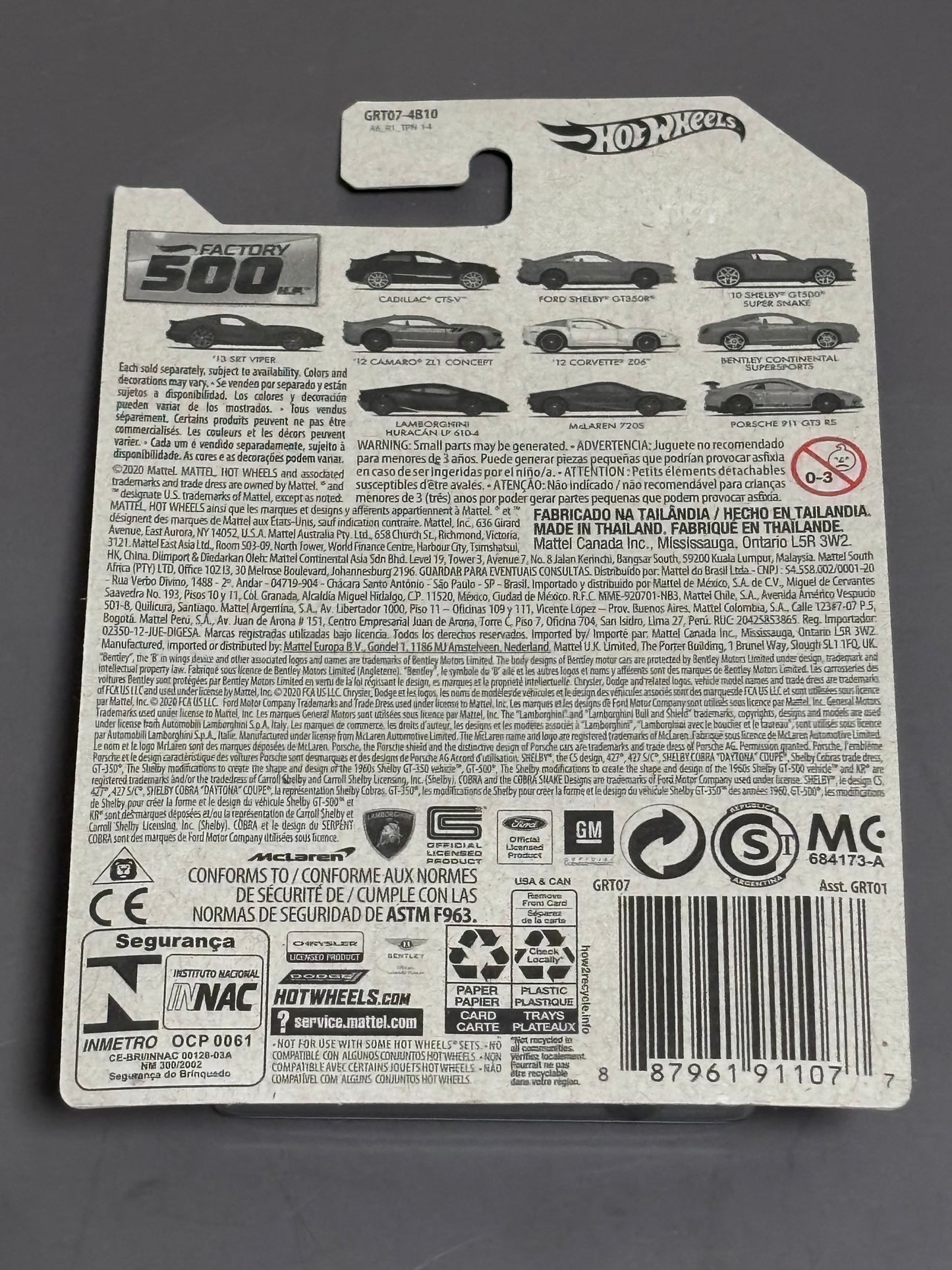 Hot Wheels 2021 HW Factory 500 H.P. 6/10 Blue Bentley Continental Supersports