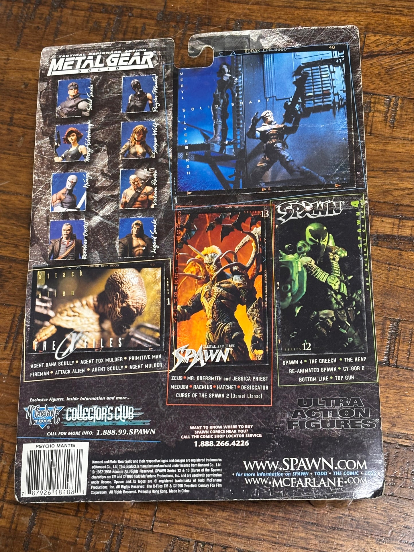 McFarlane Toys Metal Gear Solid Psycho Mantis 1998 Vintage Figure Sealed New