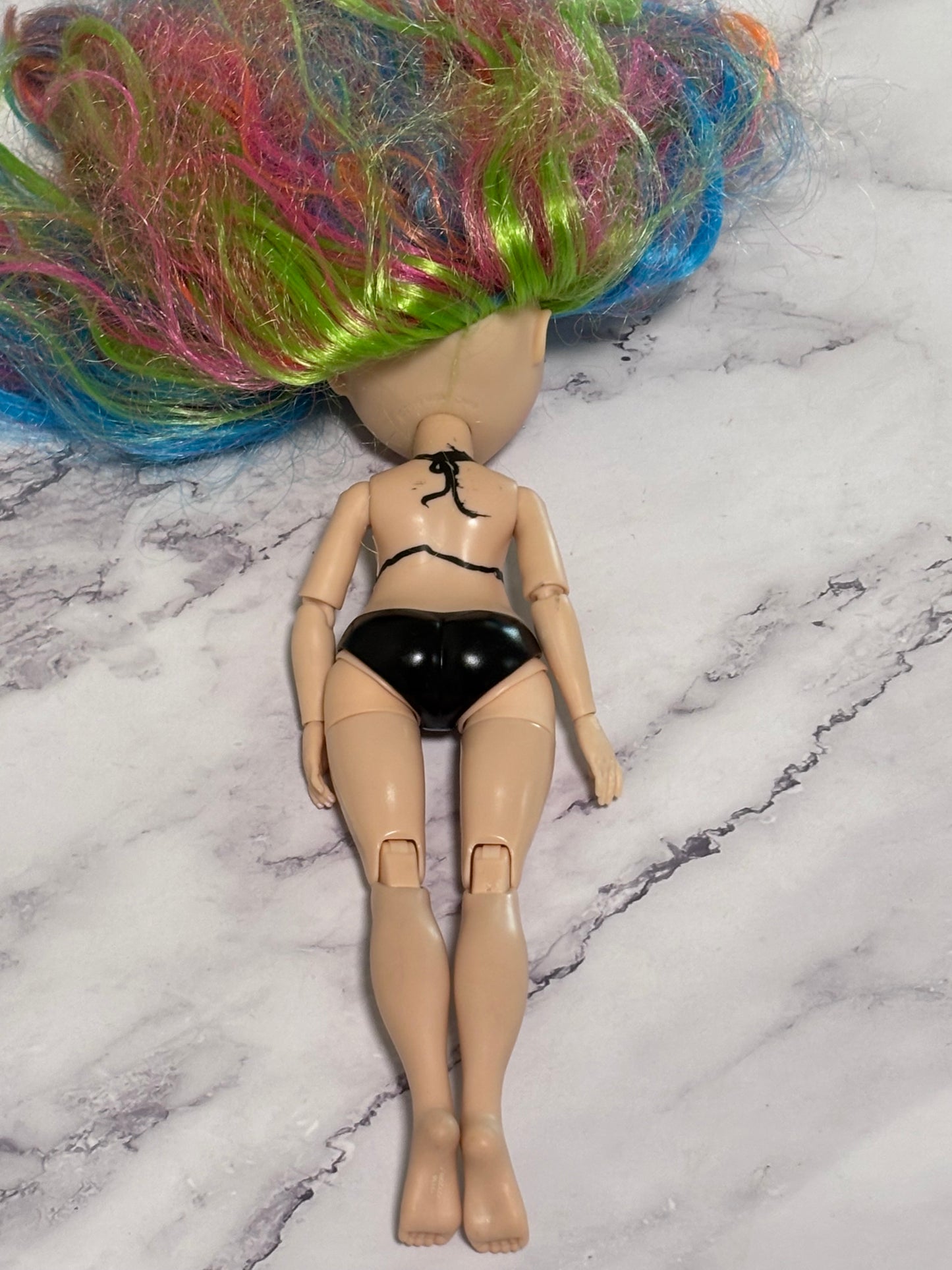 Rainbow High Amaya Raine Rainbow Hair 11" Articulated Doll Nude Rooted Eyelashes