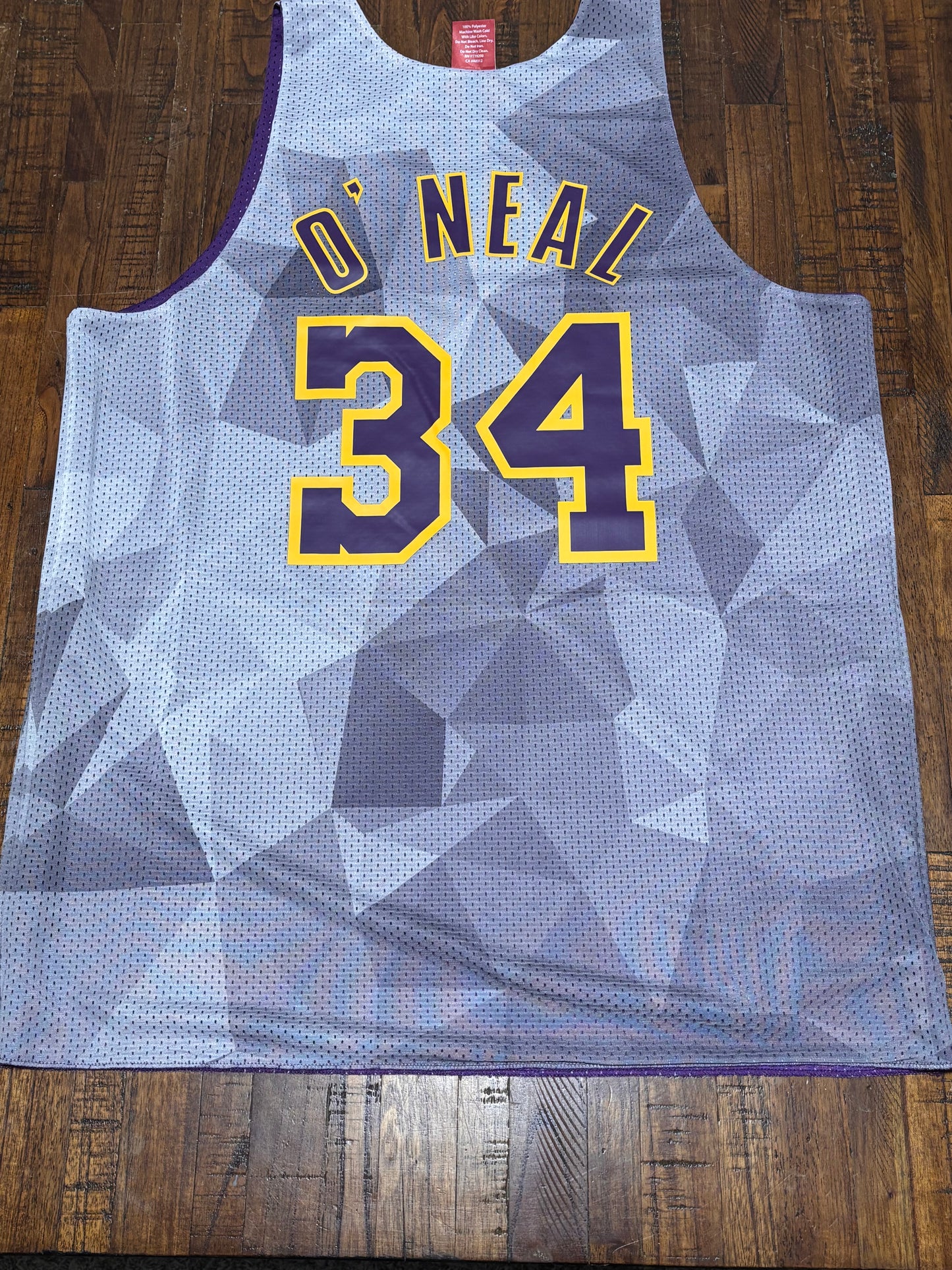 Shaq Shaquille O’Neal Los Angeles LA Lakers Mitchell & Ness Nba Mesh Reversible Tank Top Jersey Purple Gray Mens L Large New NWOT