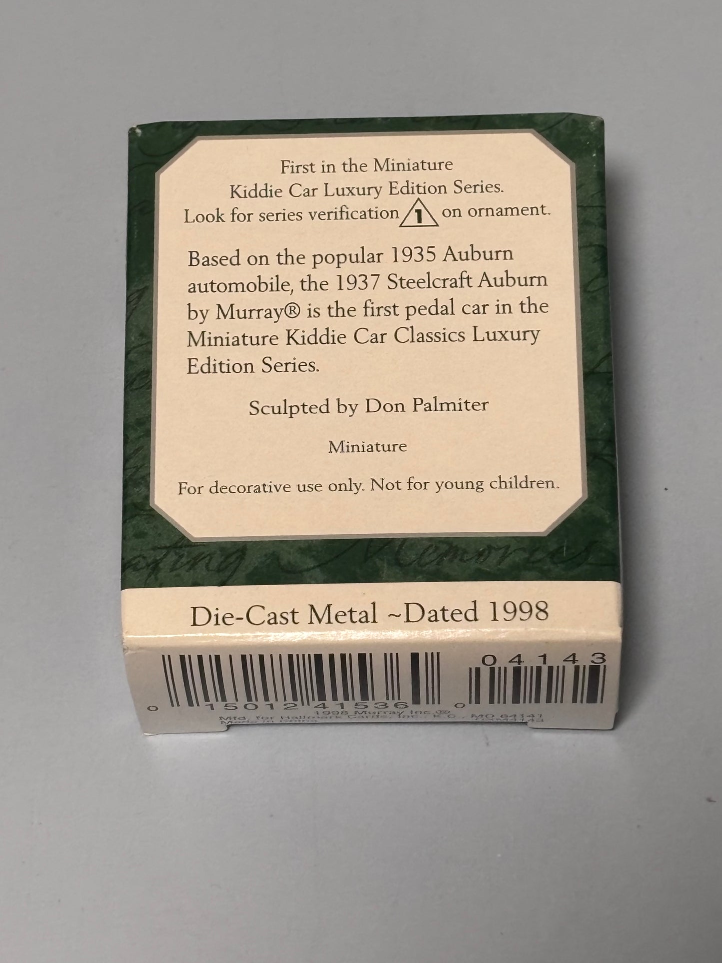 Hallmark Ornament 1998 1937 Steelcraft Auburn Luxury Edition Kiddie Car Classics