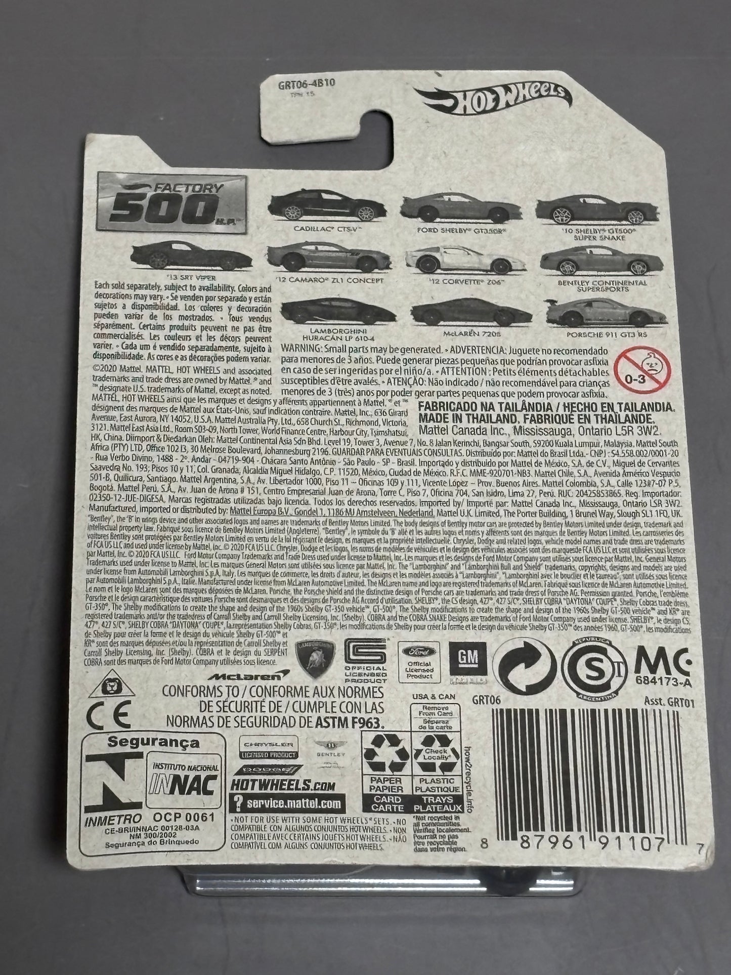 2021 Hot Wheels Factory 500 H.P. 5/10 '12 Corvette Z06 White w/Black Pr5 Spokes