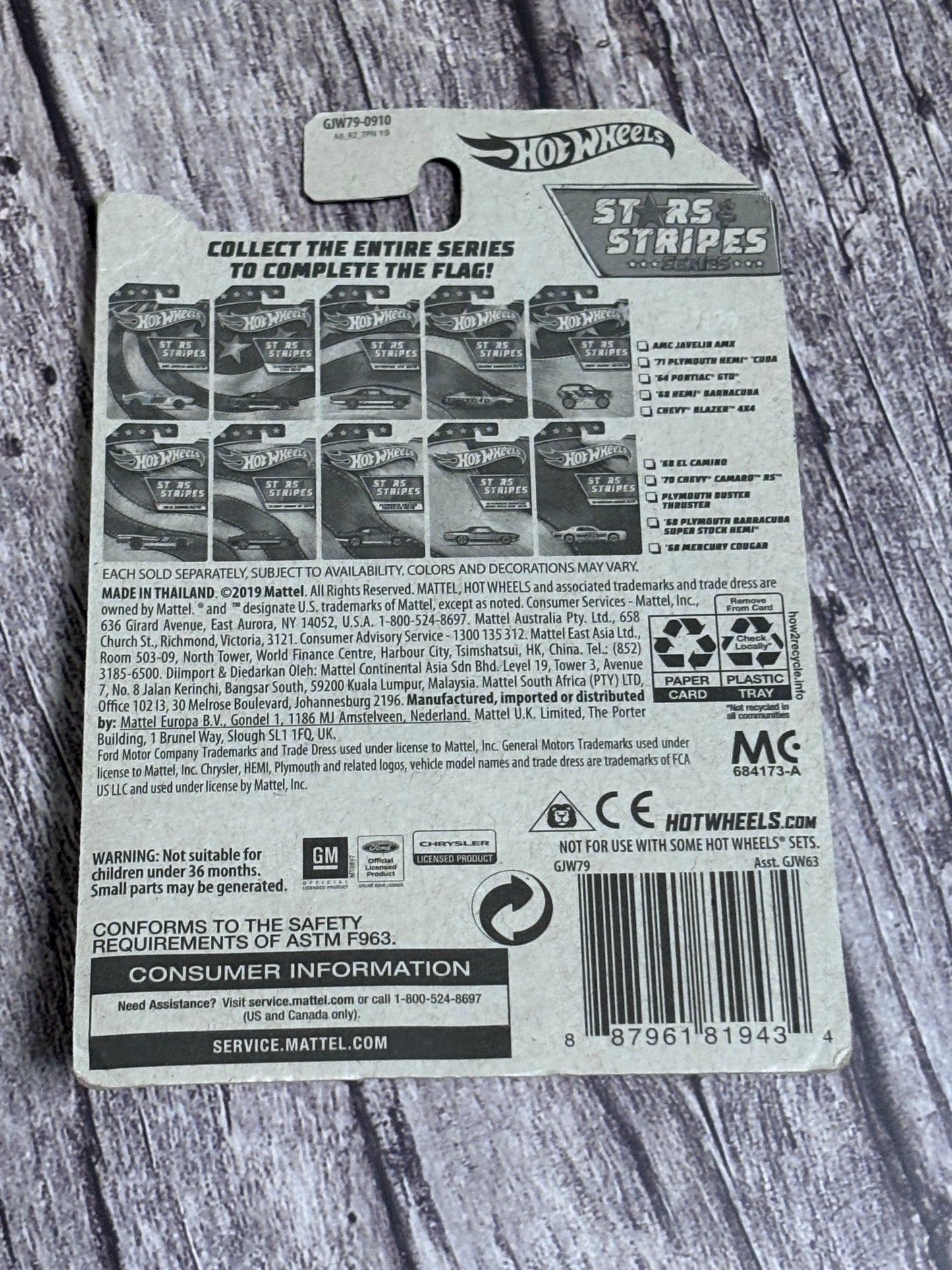 Hot Wheels 2020 Stars And Stripes 04/10 Silver '68 Hemi Barracuda B68